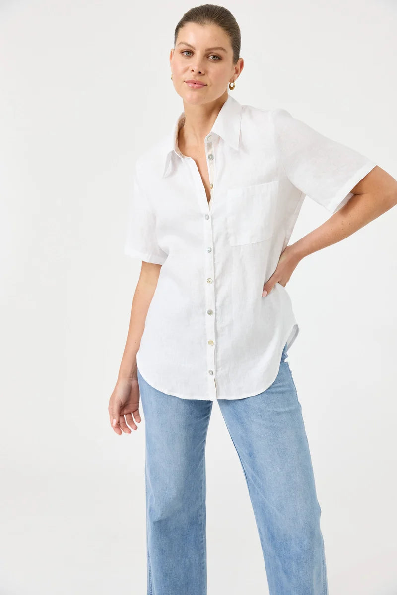 Eb & Ive Studio Short Sleeve Shirt White