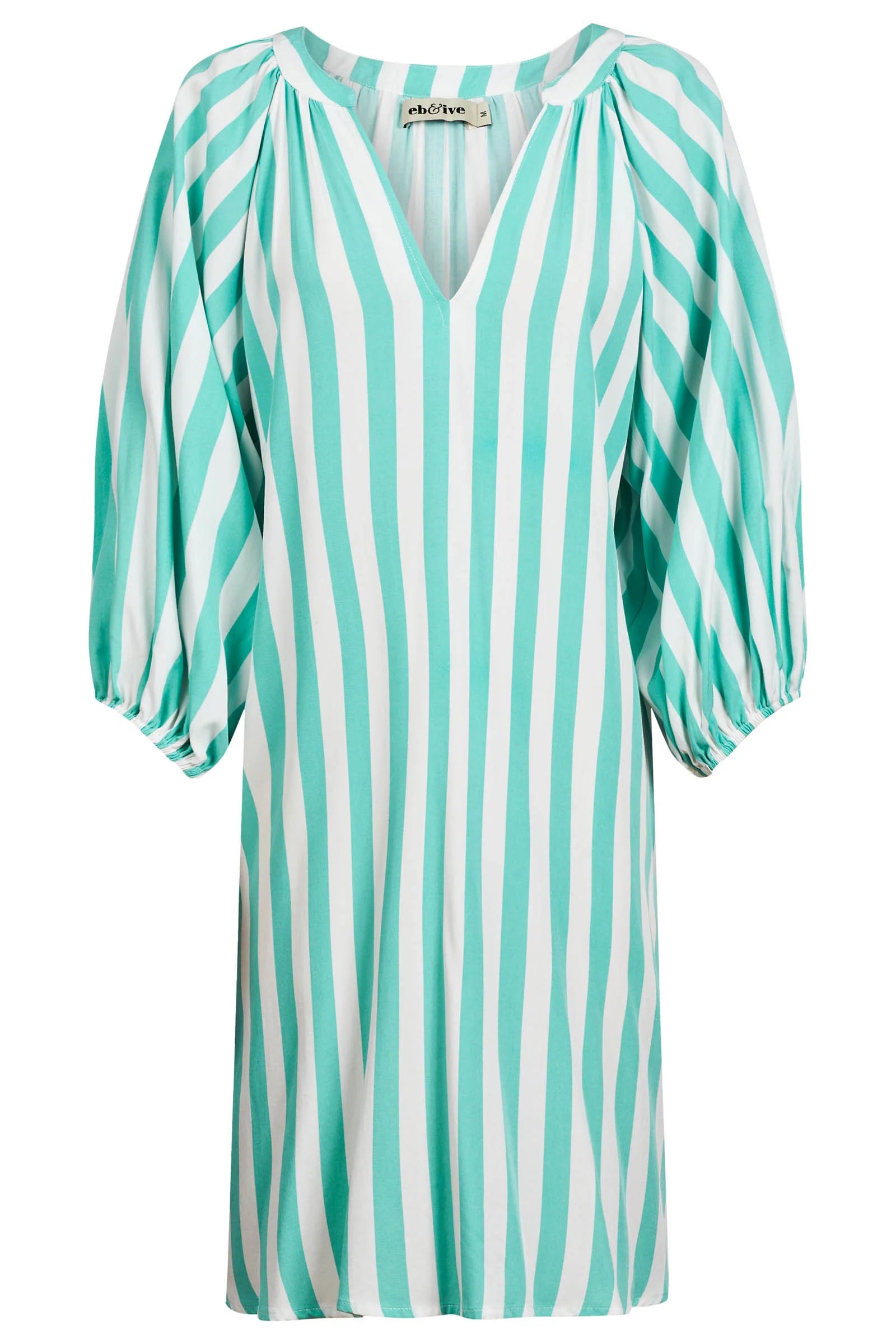 Eb & Ive Treville Stripe Dress Aqua