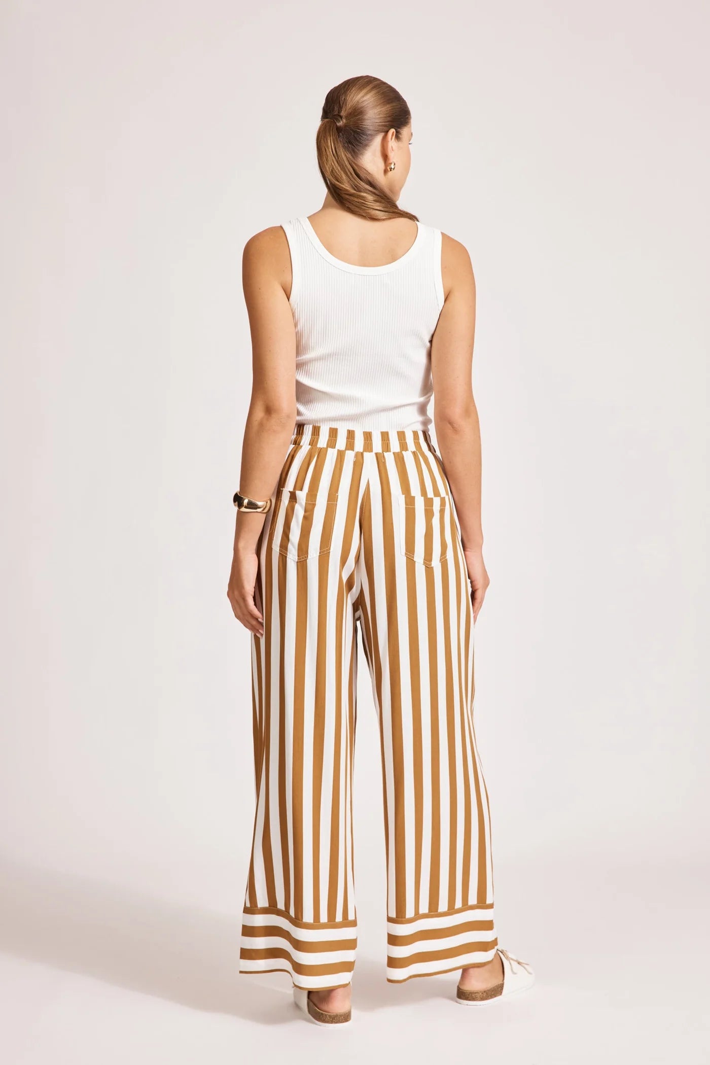 Eb & Ive Treville Stripe Pant Caramel