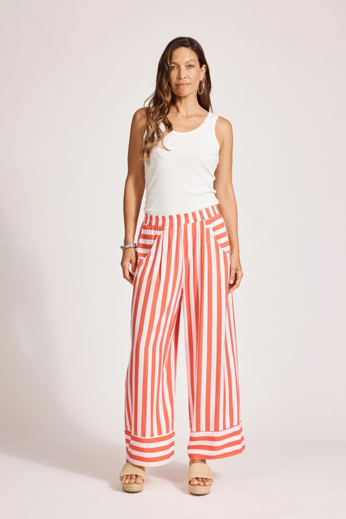 Eb & Ive Treville Stripe Pant Coral