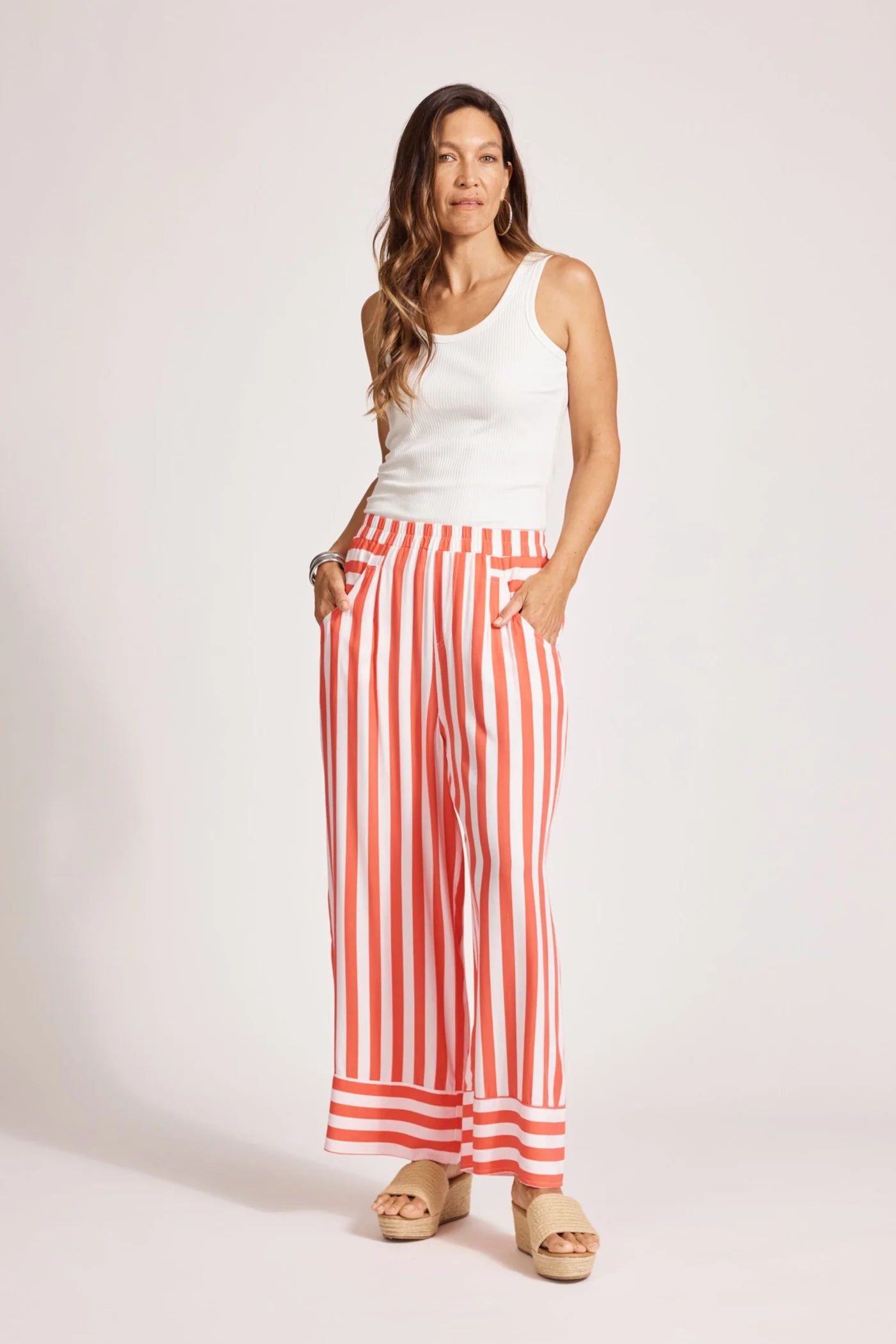 Eb & Ive Treville Stripe Pant Coral