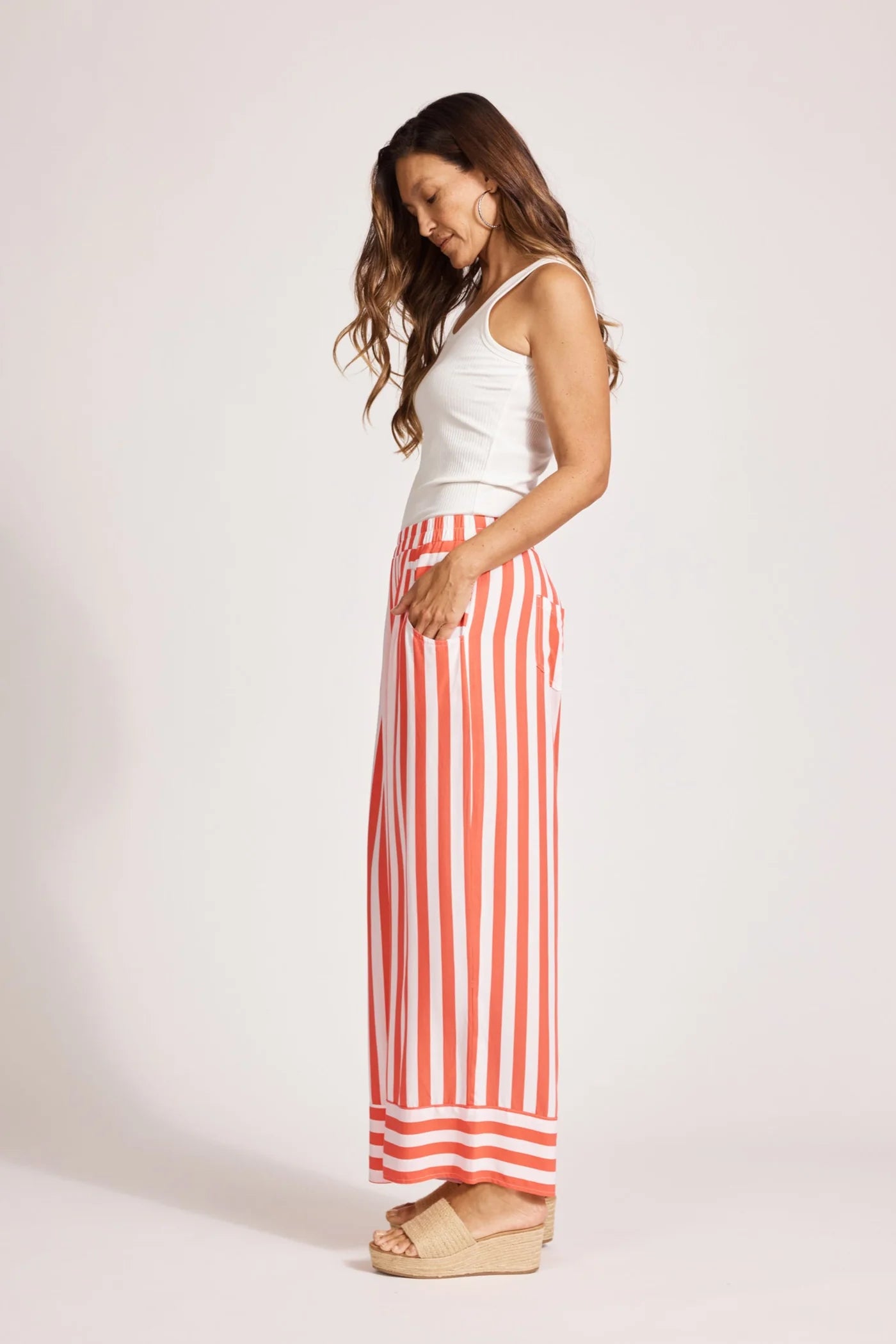 Eb & Ive Treville Stripe Pant Coral