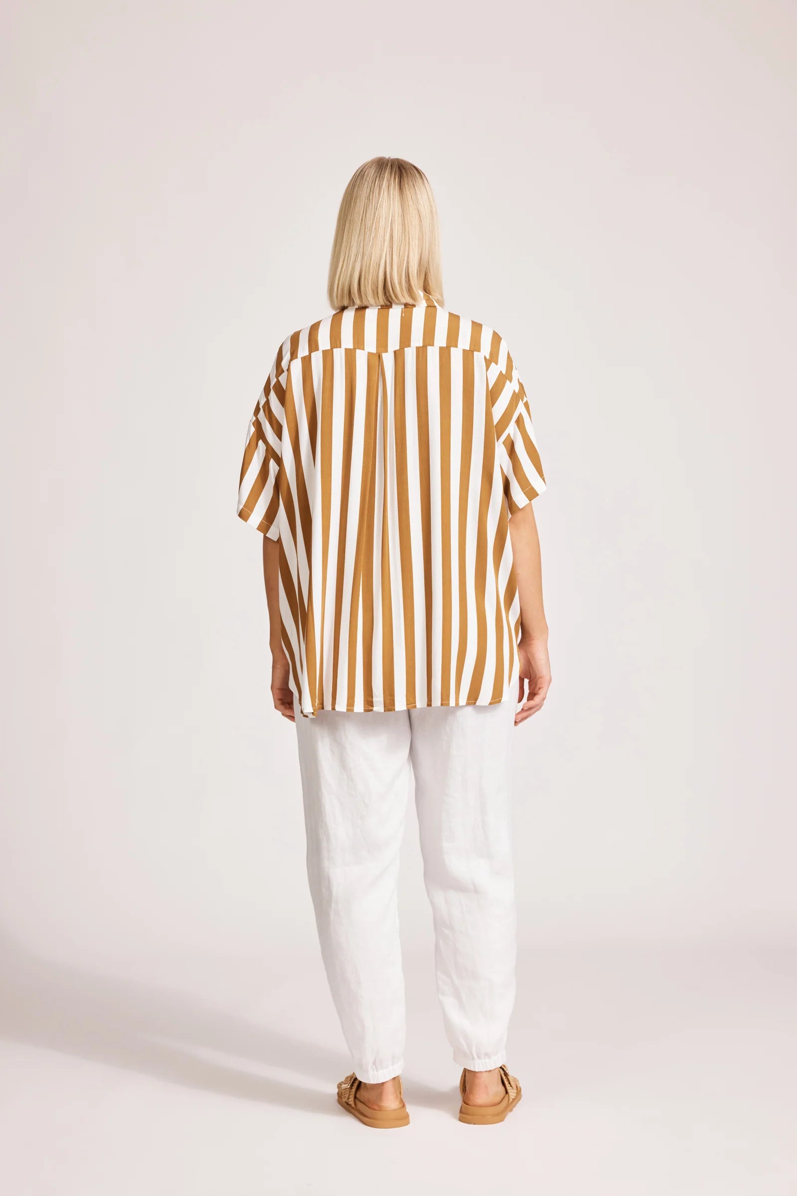 Eb & Ive Treville Stripe Shirt Caramel