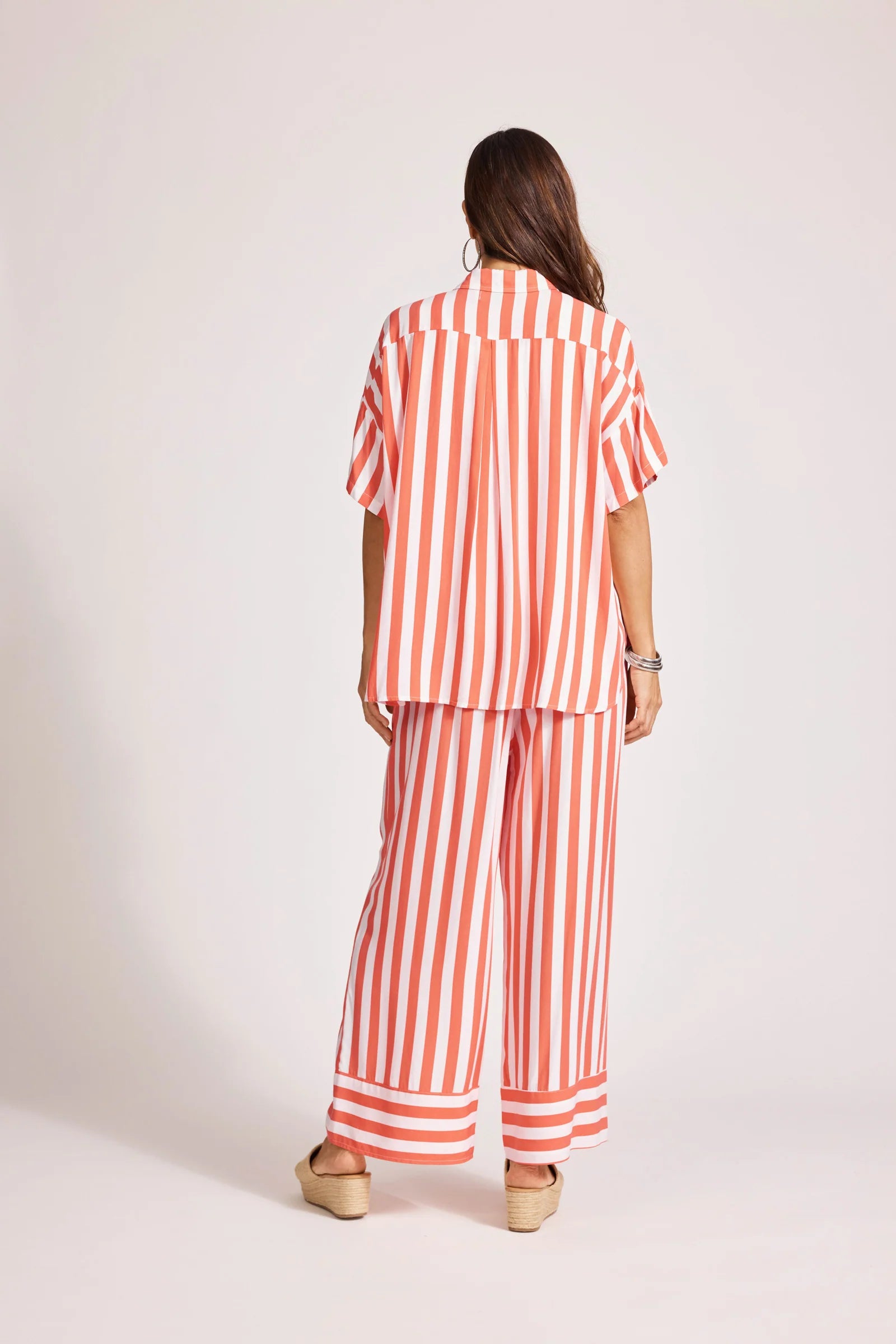 Eb & Ive Treville Stripe Shirt Coral