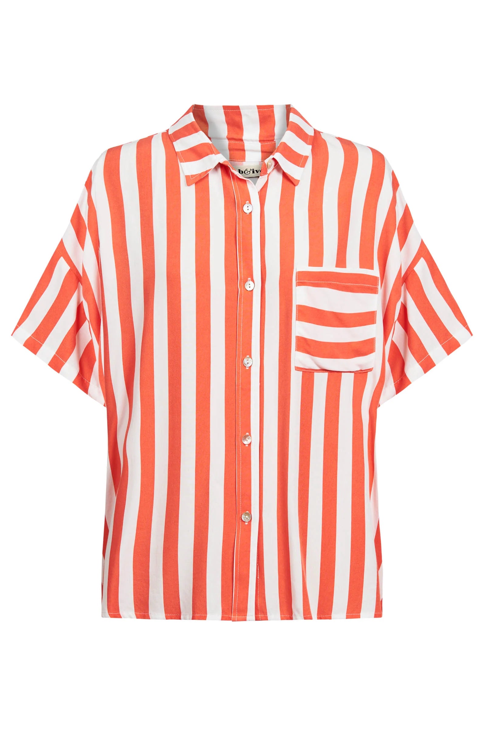 Eb & Ive Treville Stripe Shirt Coral