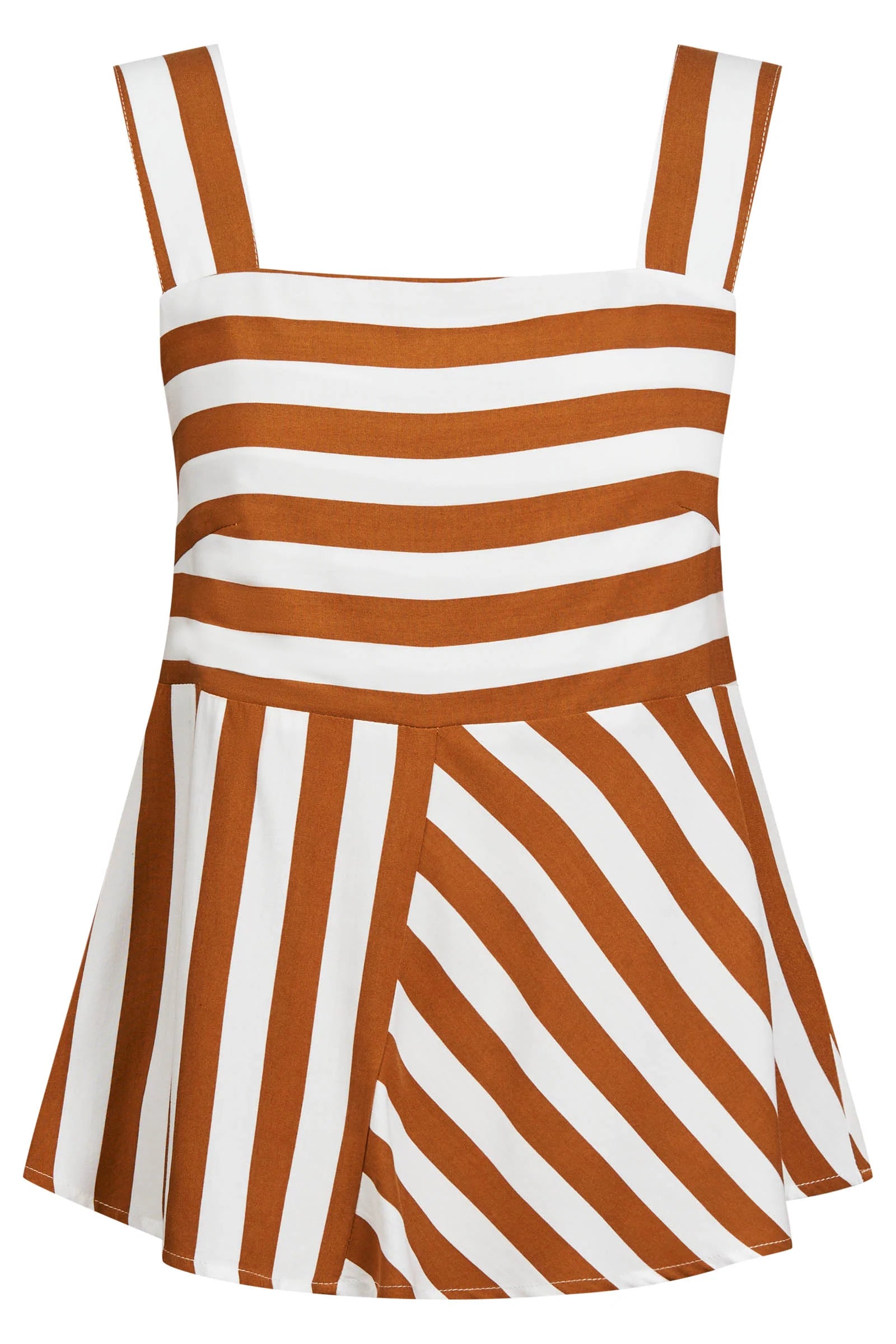 Eb & Ive Treville Stripe Tank - Caramel