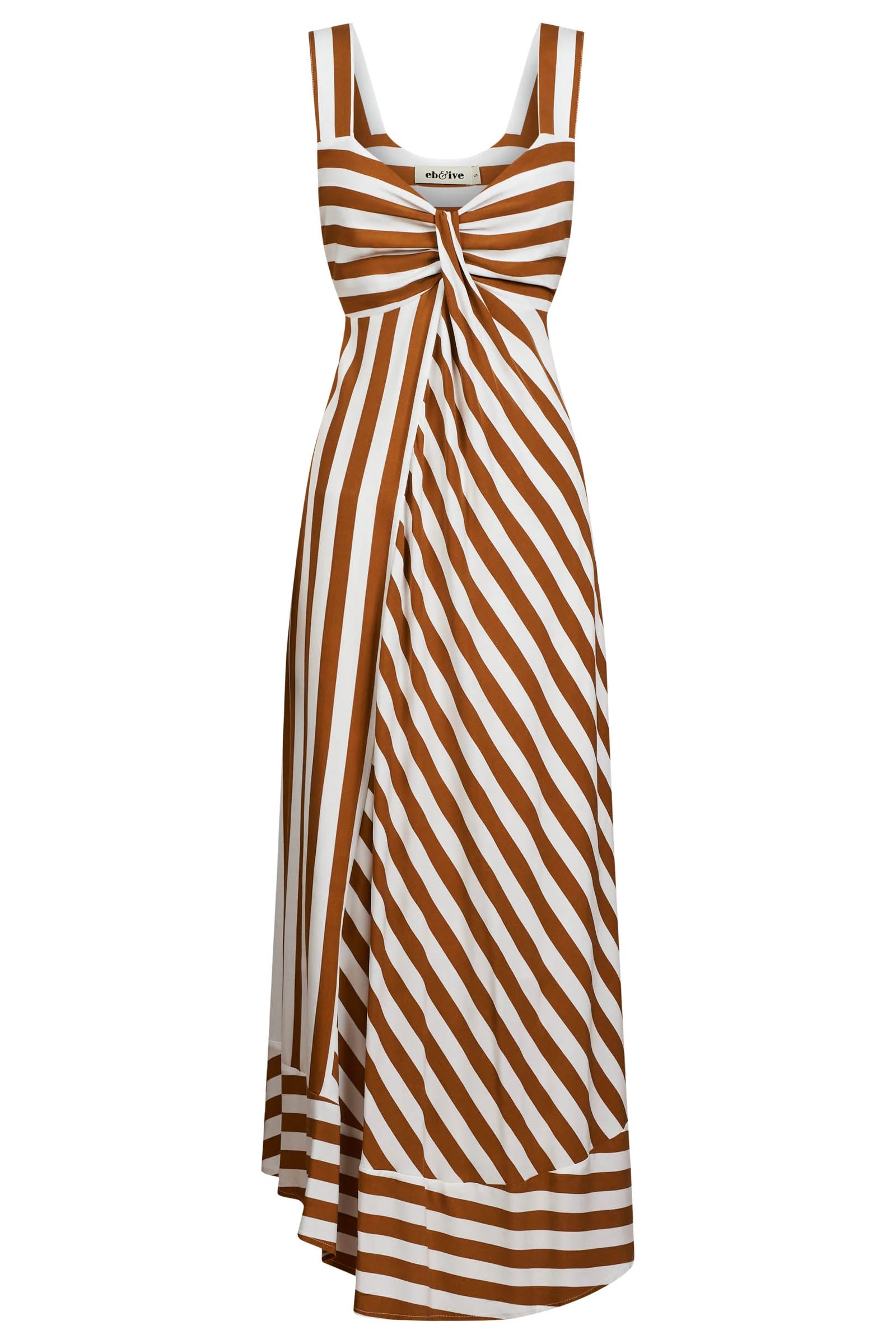 Eb & Ive Treville Stripe Tank Maxi Dress Caramel