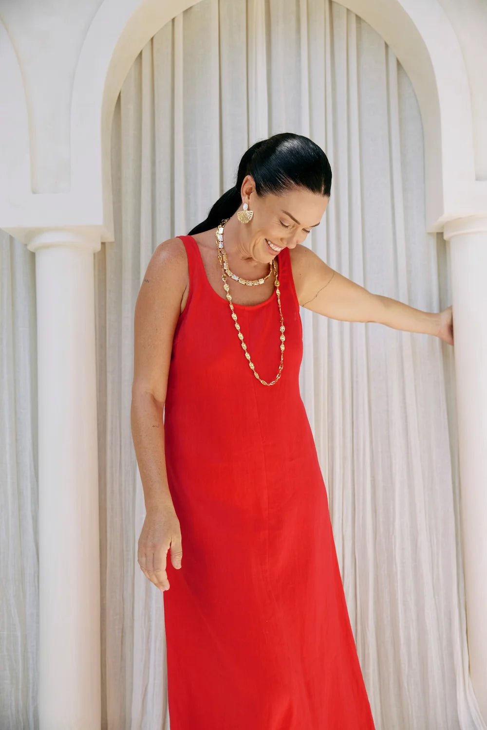 Eb & Ive Cove Tank Dress Aperol