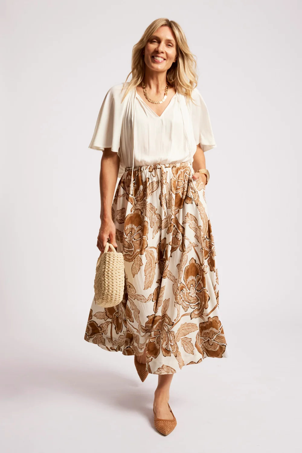 Eb & Ive Gaia Maxi Skirt Dune
