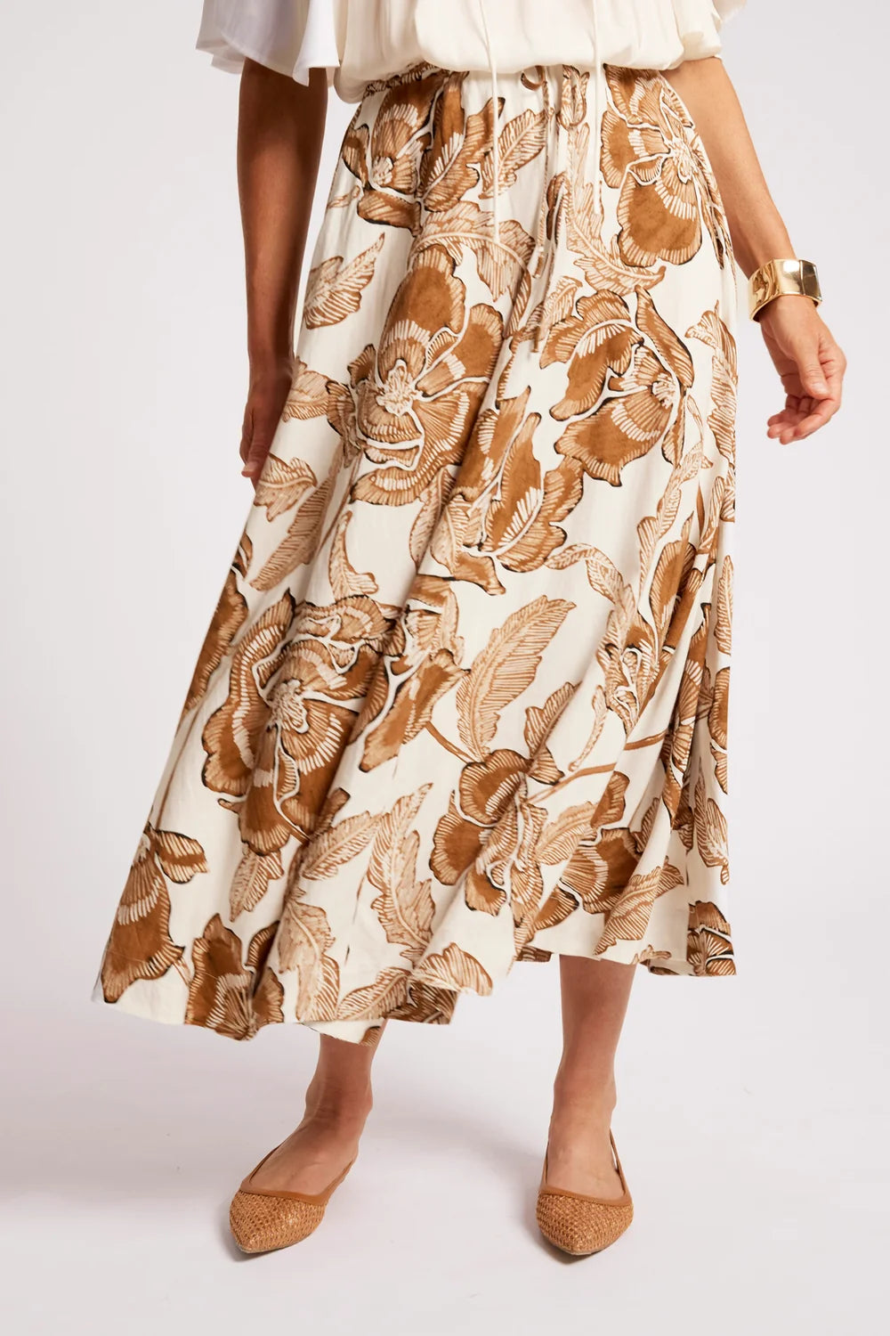 Eb & Ive Gaia Maxi Skirt Dune
