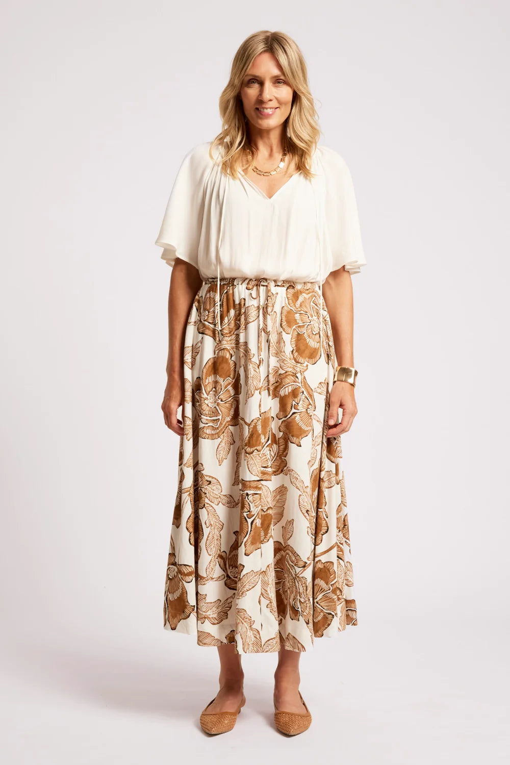 Eb & Ive Gaia Maxi Skirt Dune
