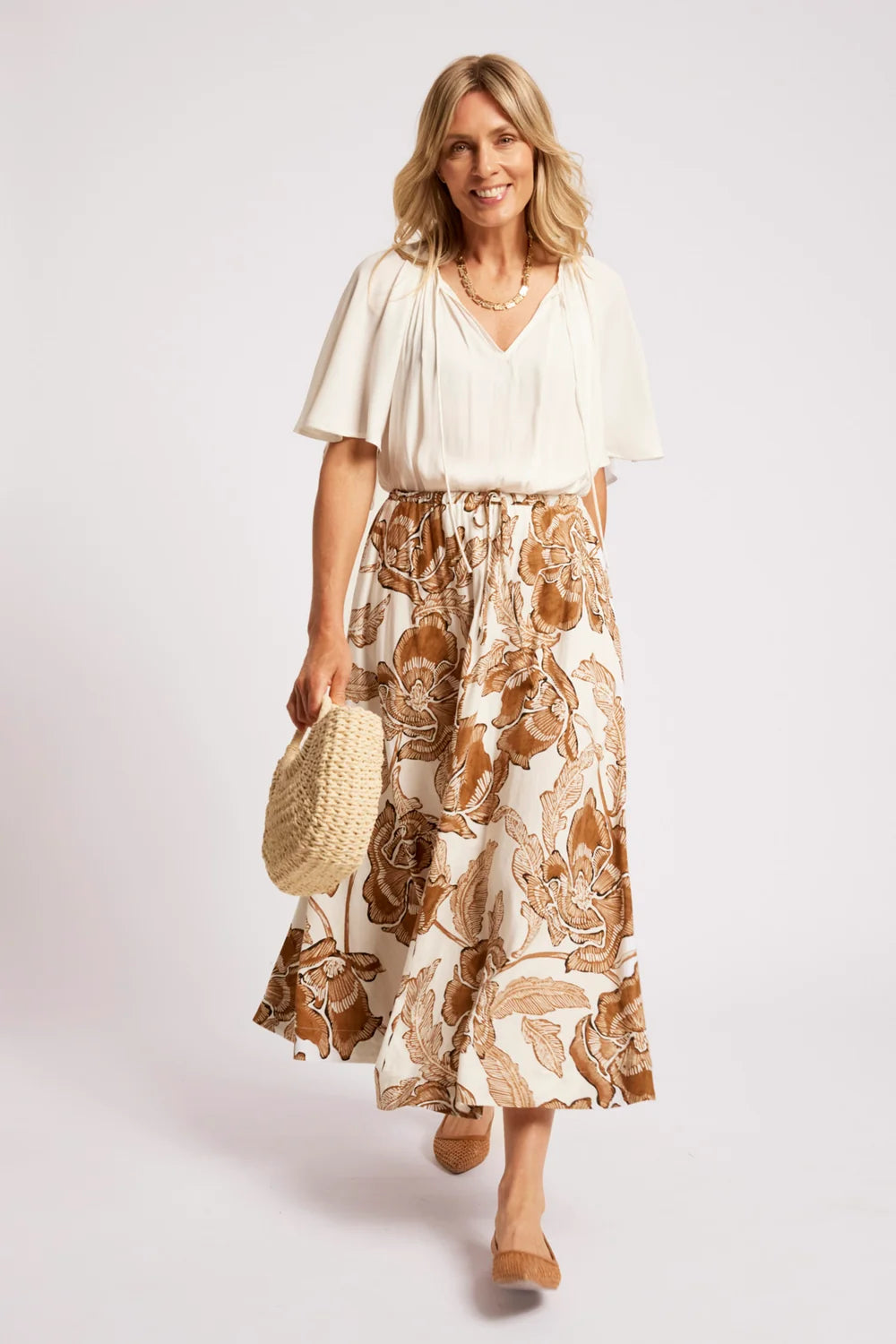 Eb & Ive Gaia Maxi Skirt Dune