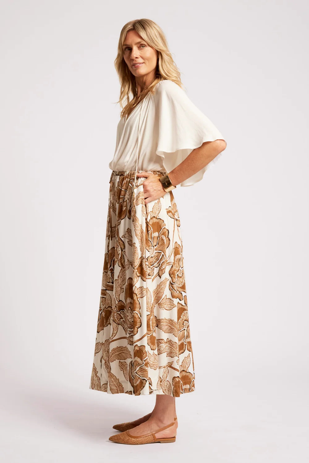 Eb & Ive Gaia Maxi Skirt Dune