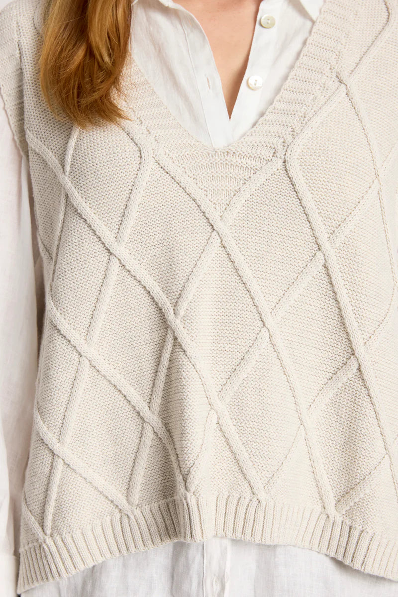 Eb & Ive Liora Knit Vest Bisque