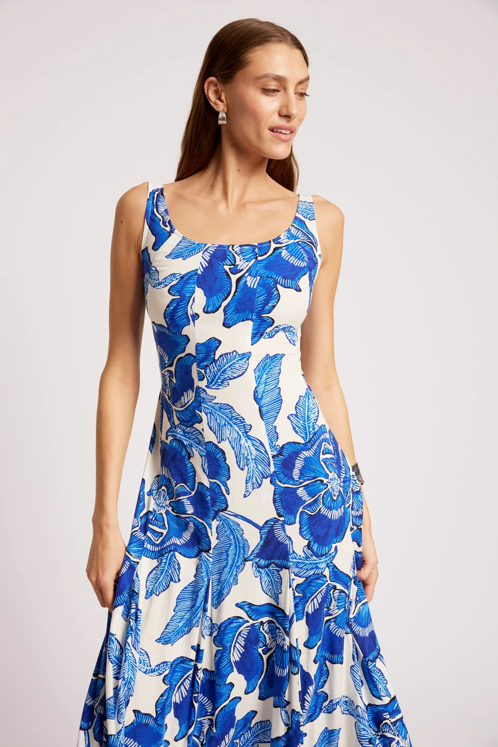 Eb & Ive Gaia Tank Maxi Dress Azure