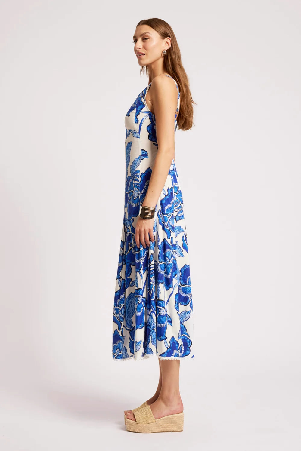 Eb & Ive Gaia Tank Maxi Dress Azure