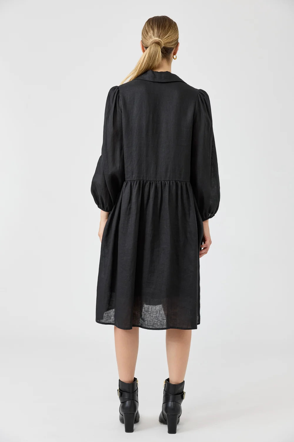 Eb & Ive Studio Midi Shirt Dress Ebony