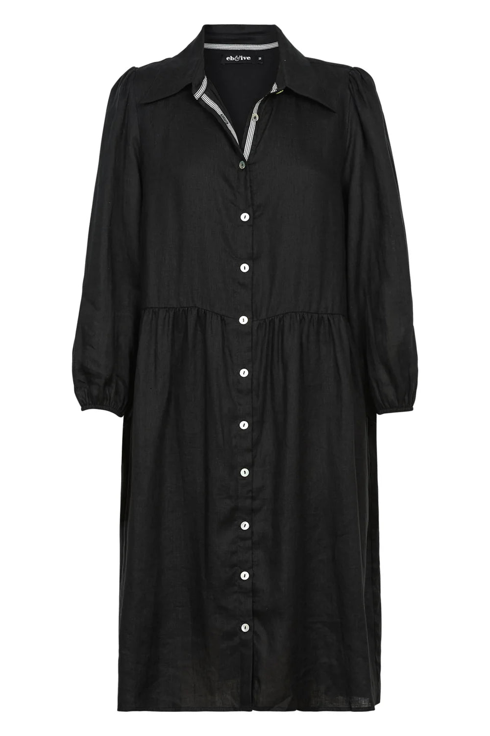 Eb & Ive Studio Midi Shirt Dress Ebony