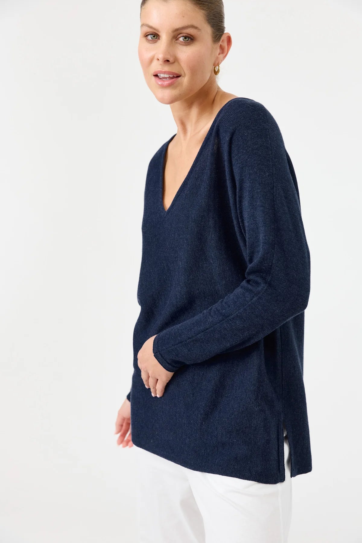 Eb & Ive Studio V Knit Navy