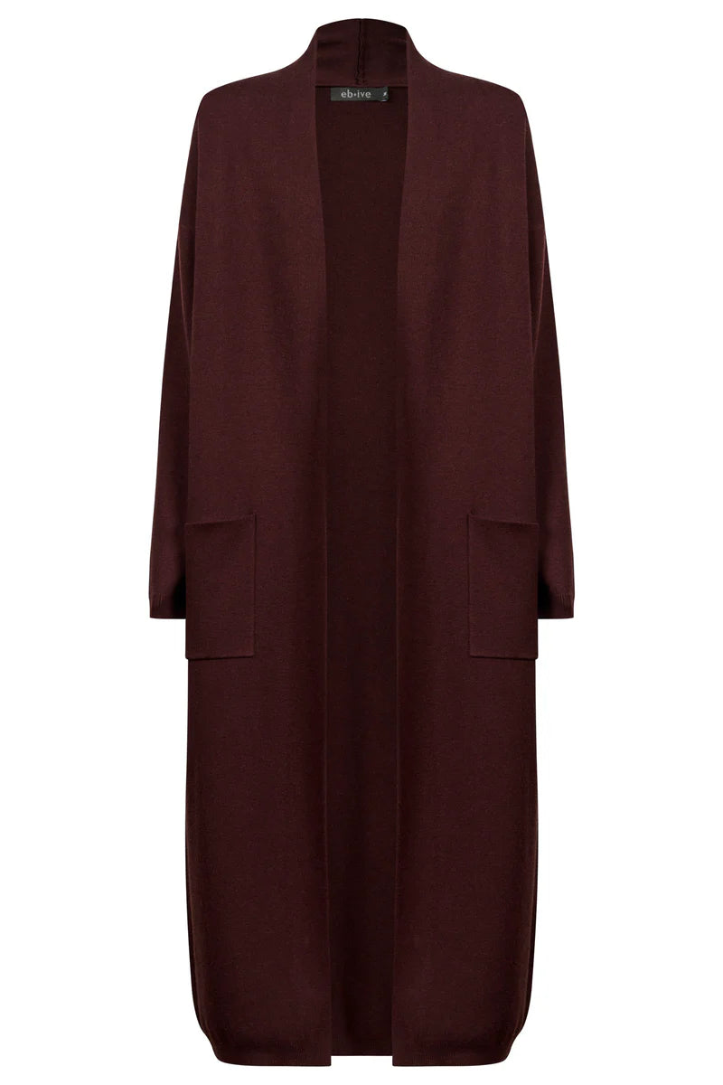 Eb & Ive Zala Cardigan Mahogany