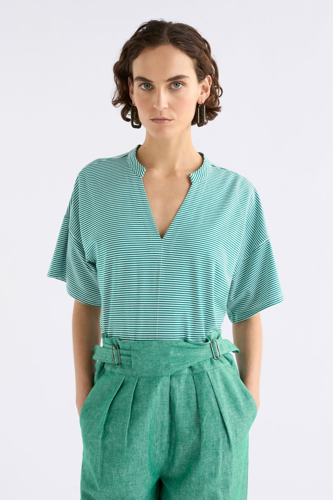 Elk Evve TShirt Bright Teal/White