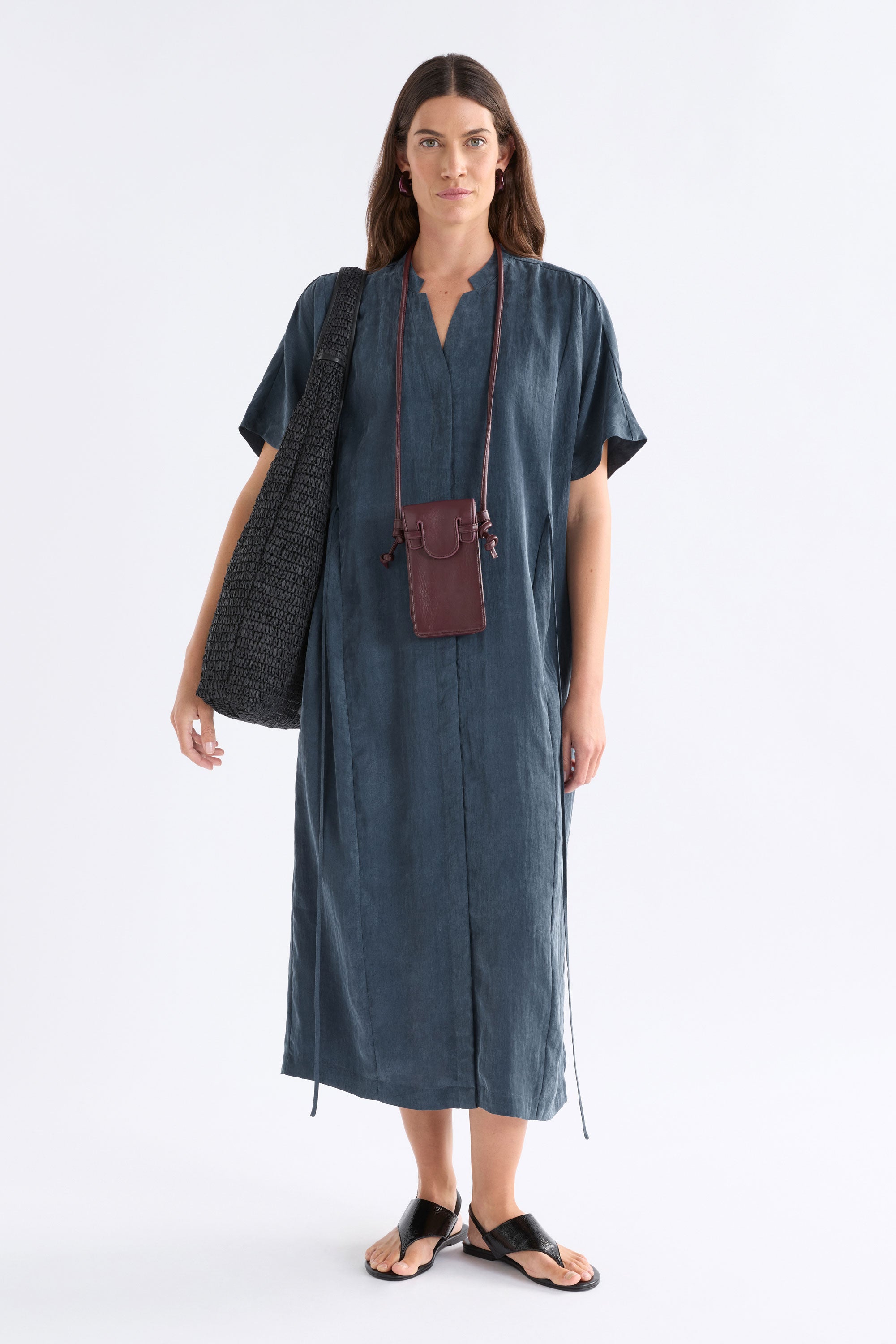 Elk Delme Shirt Dress Blue Steel