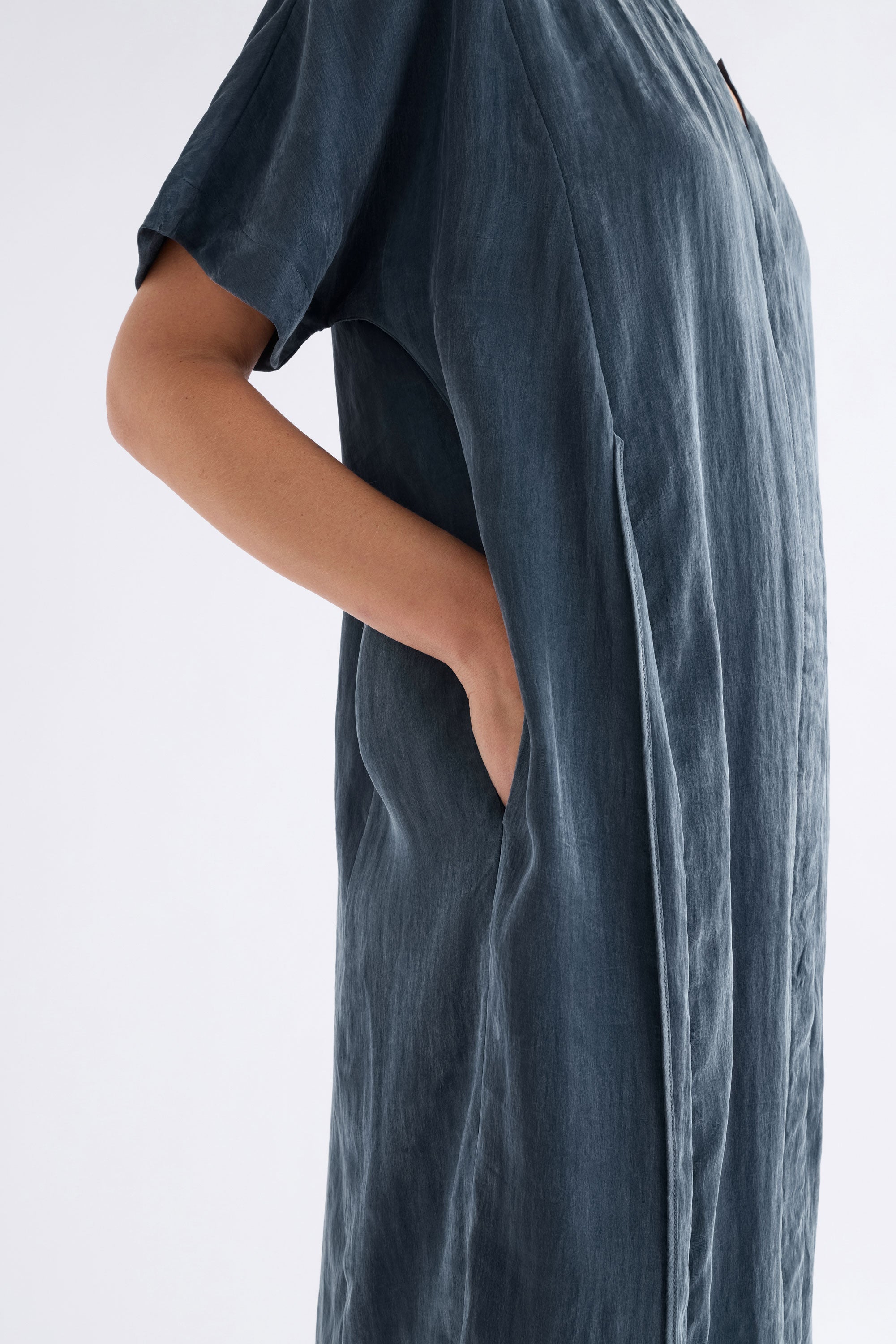 Elk Delme Shirt Dress Blue Steel