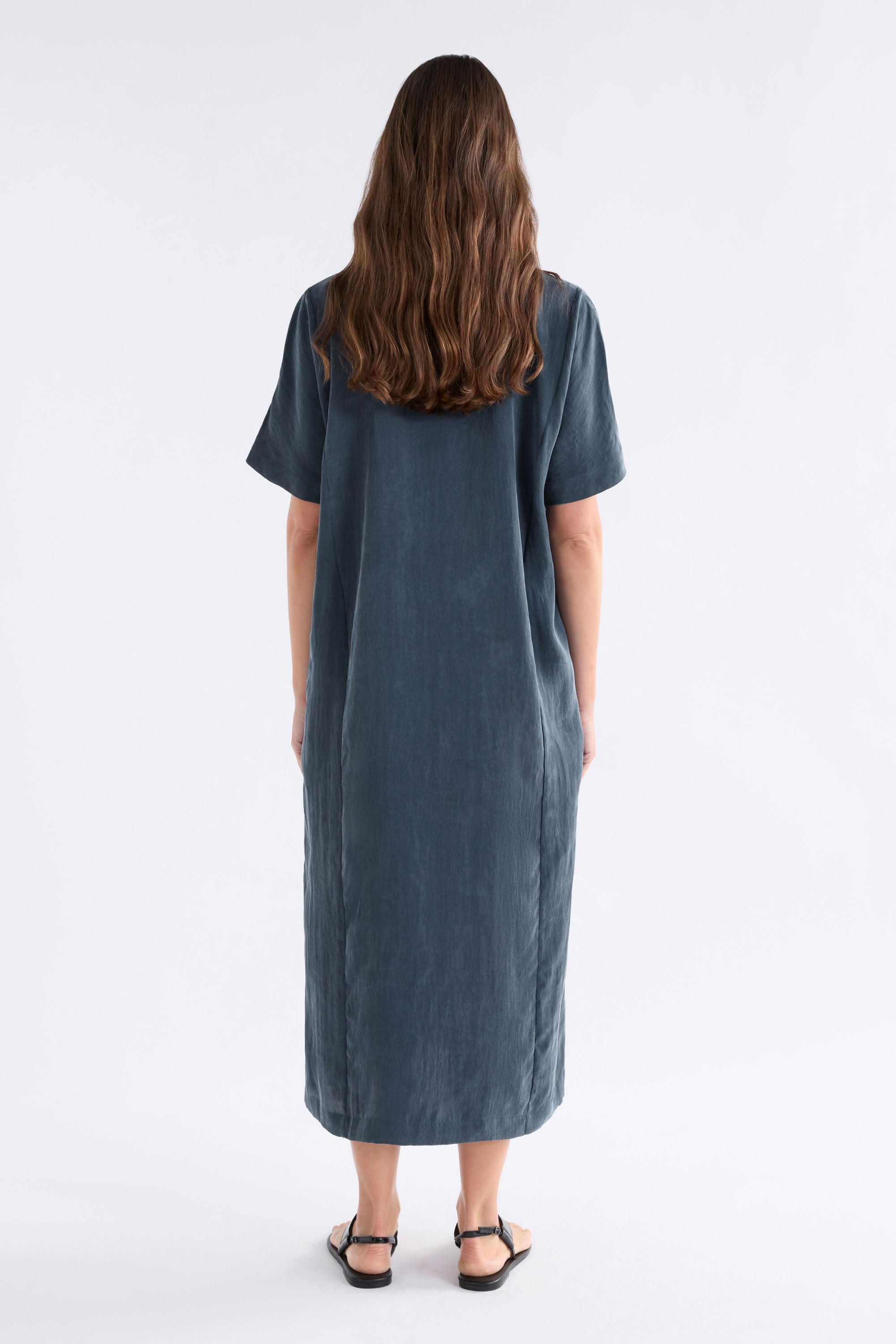 Elk Delme Shirt Dress Blue Steel