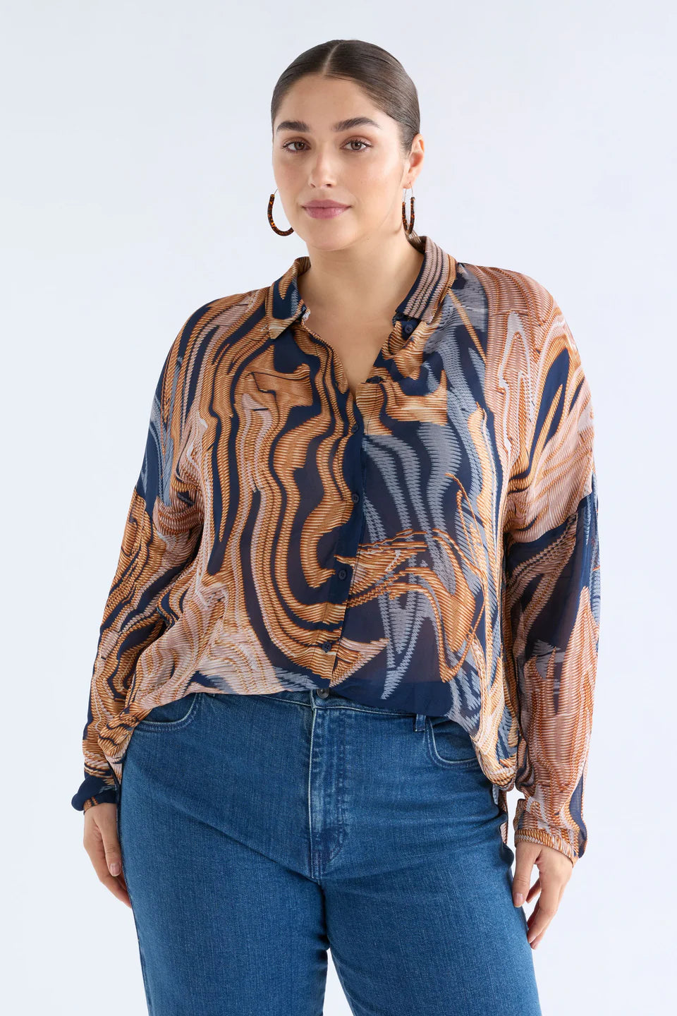 Elk Eir Sheer Shirt Brandr Print