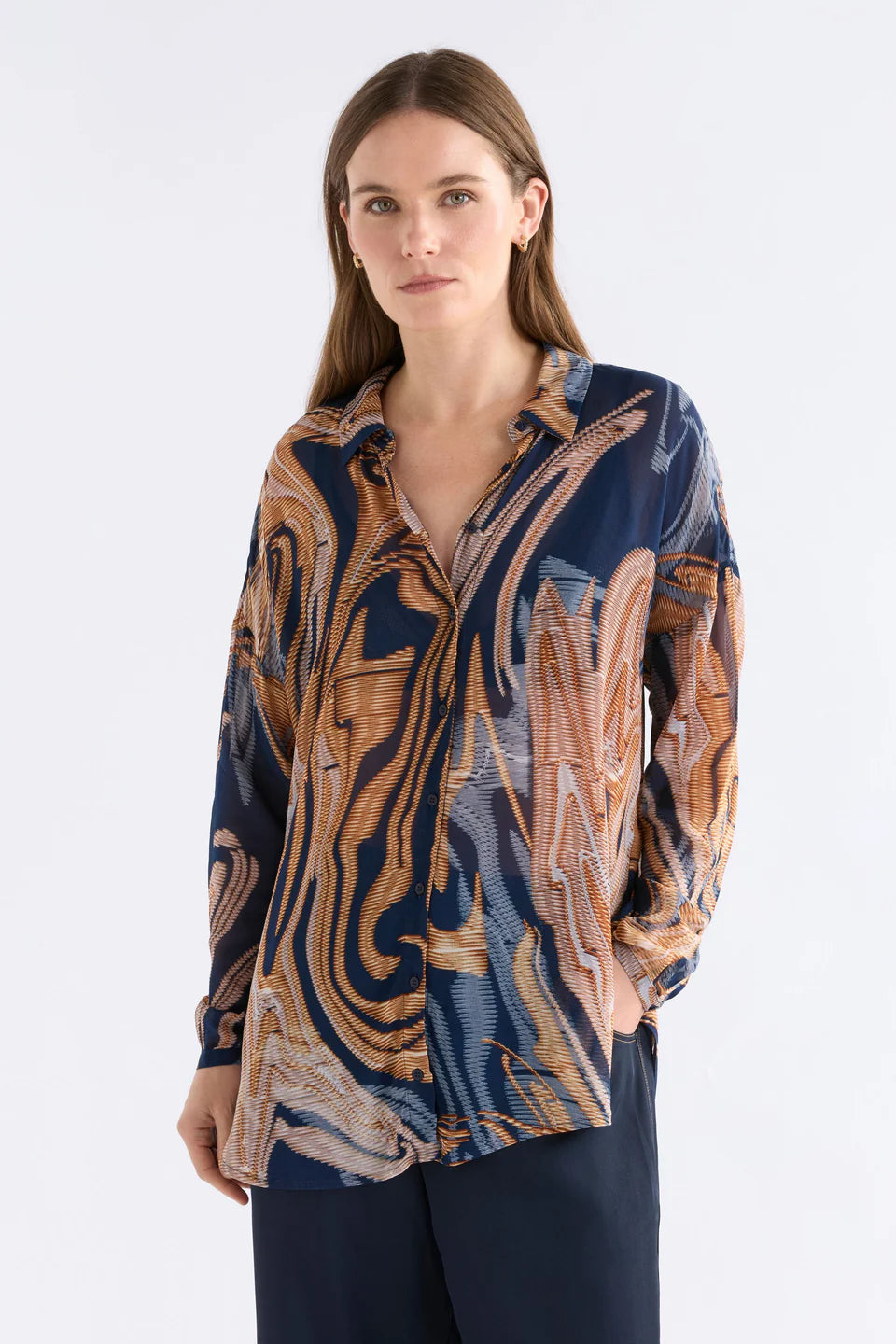 Elk Eir Sheer Shirt Brandr Print