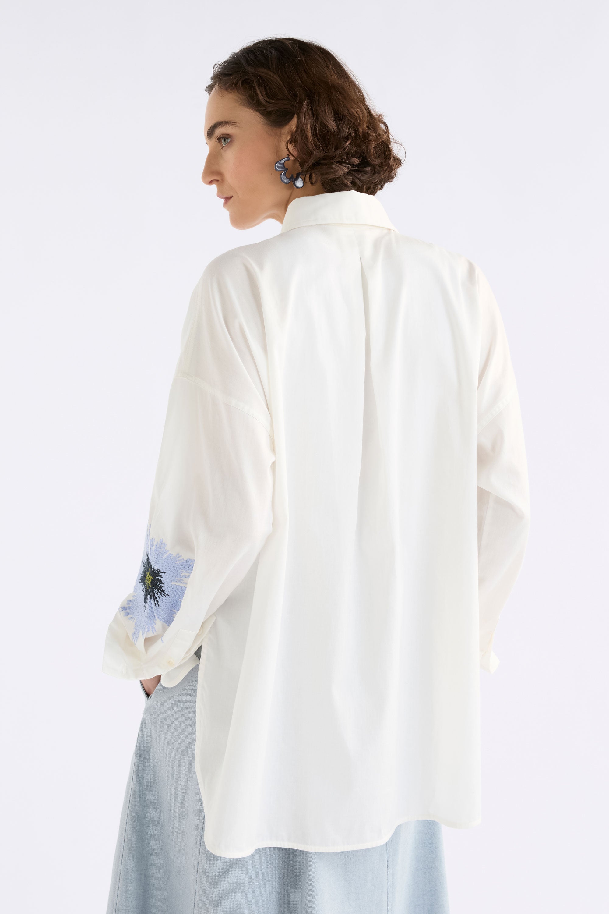 Elk Eiren Relaxed Shirt White Lilac Blue