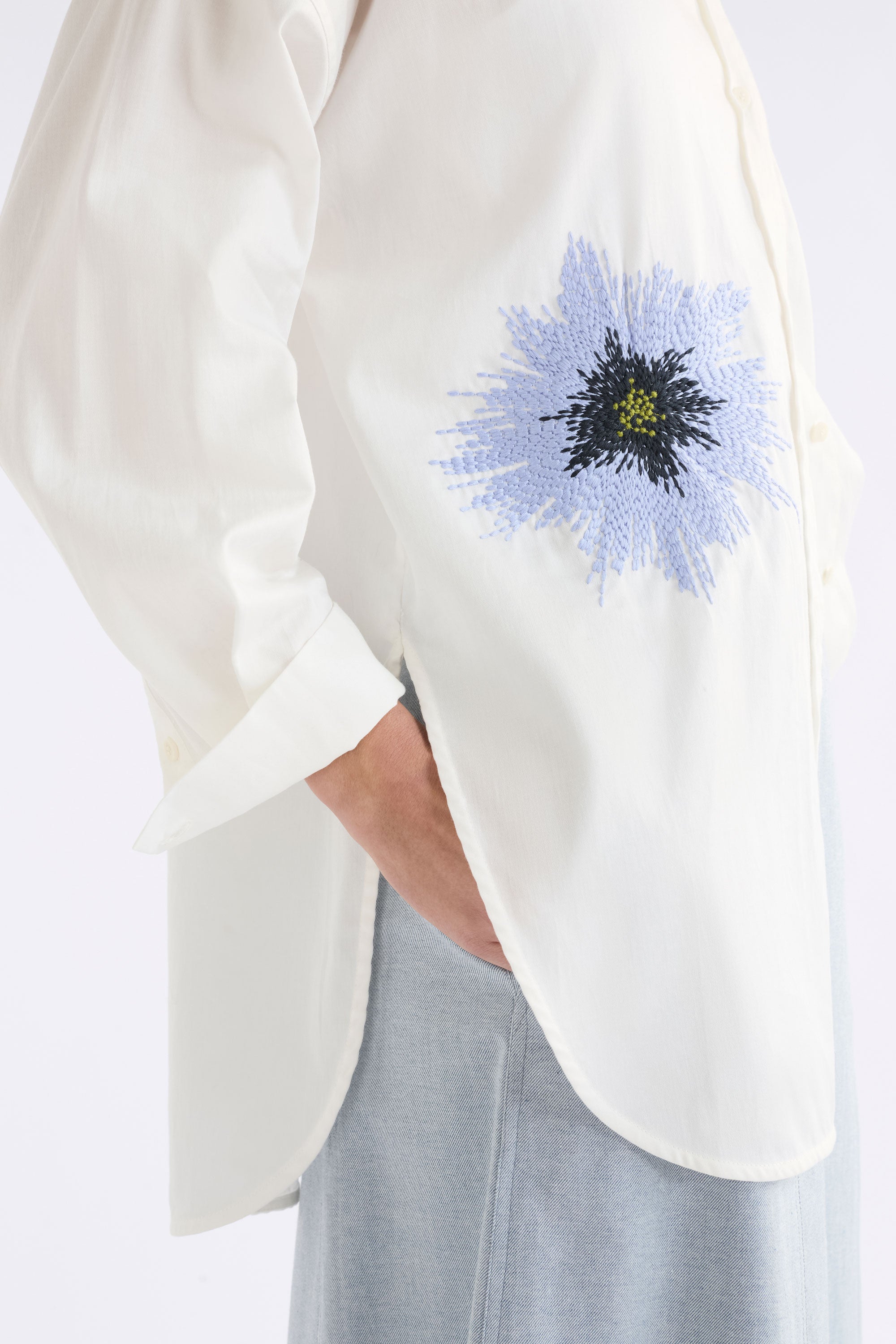 Elk Eiren Relaxed Shirt White Lilac Blue
