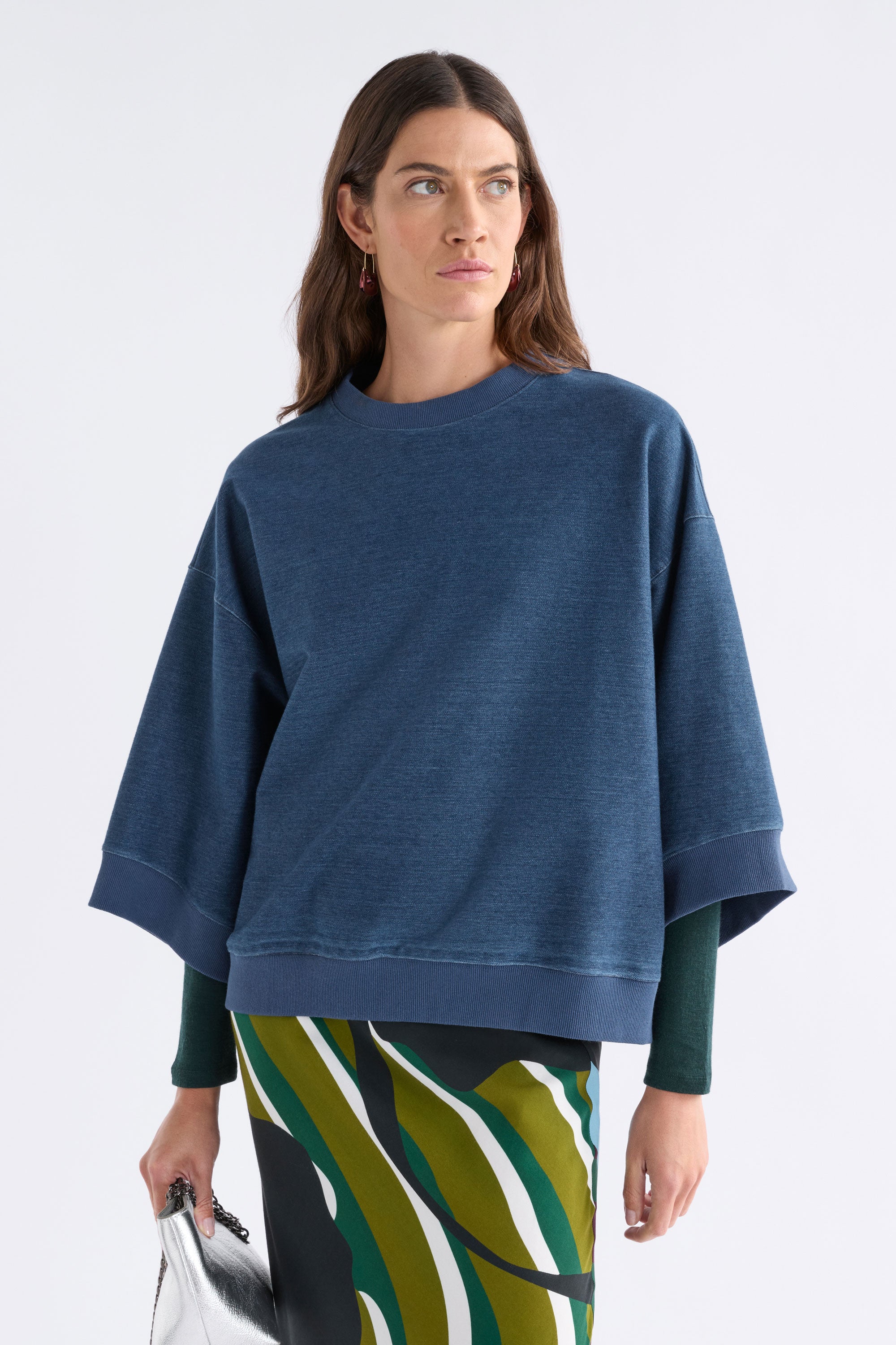 Elk Enfeld Tee Mid Blue Wash