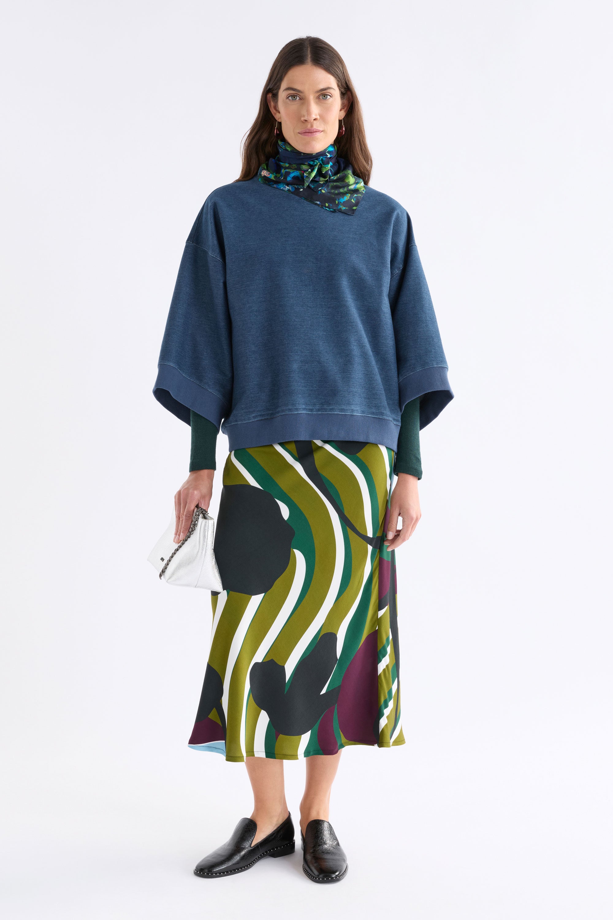 Elk Enfeld Tee Mid Blue Wash