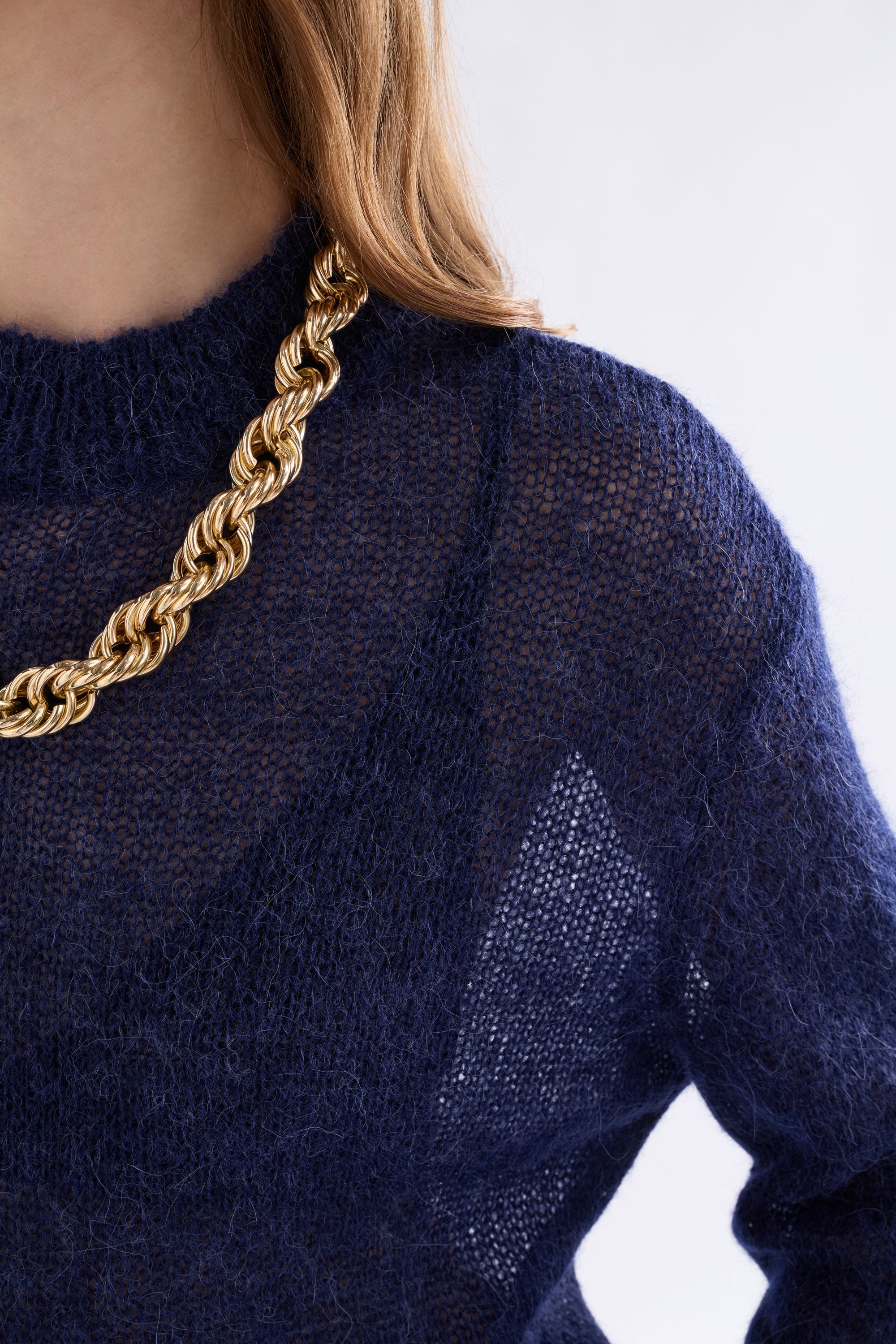 Elk Fjer Sweater Bright Navy