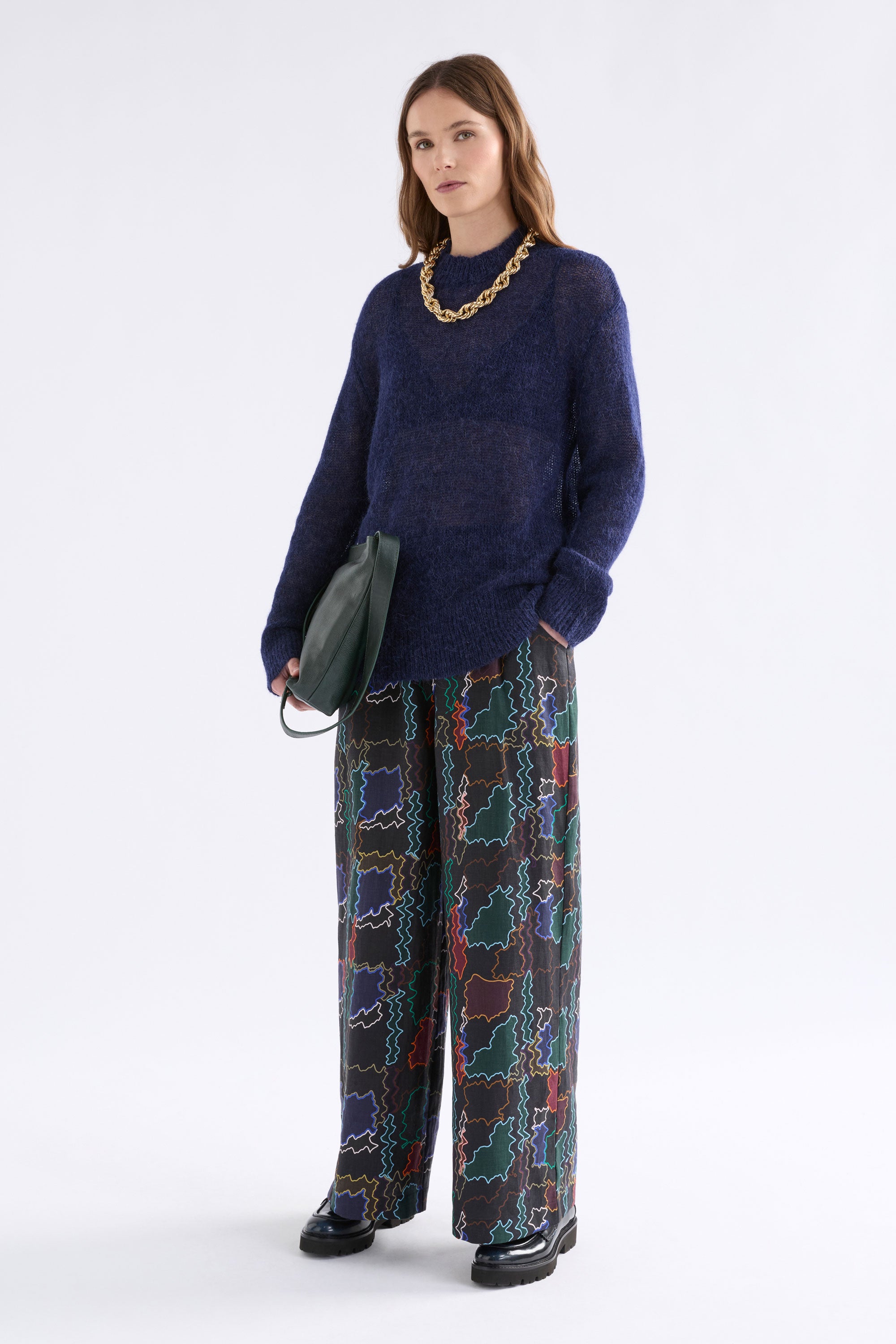 Elk Fjer Sweater Bright Navy