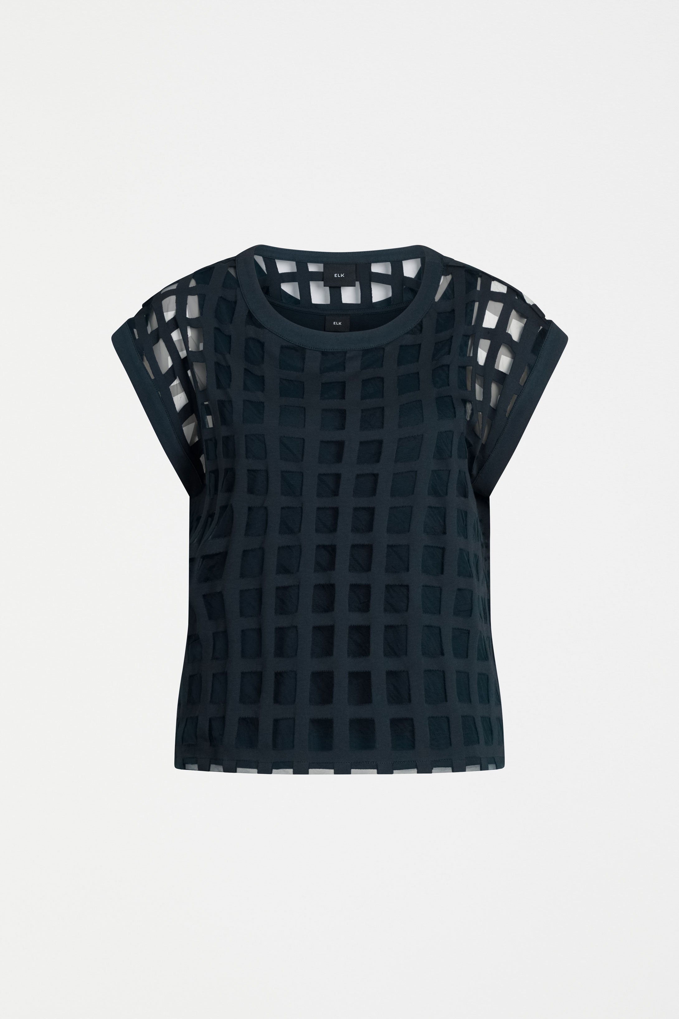 Elk Grid Burnout Top Space Blue