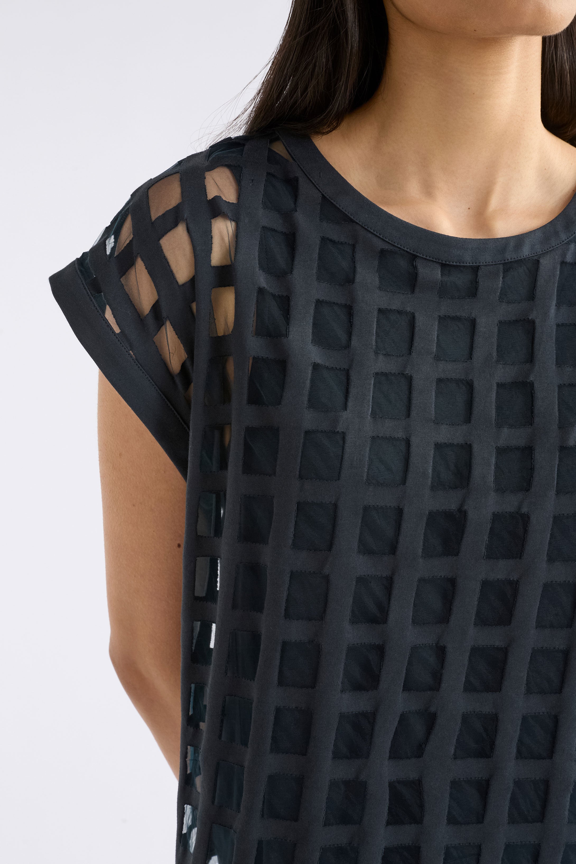 Elk Grid Burnout Top Space Blue