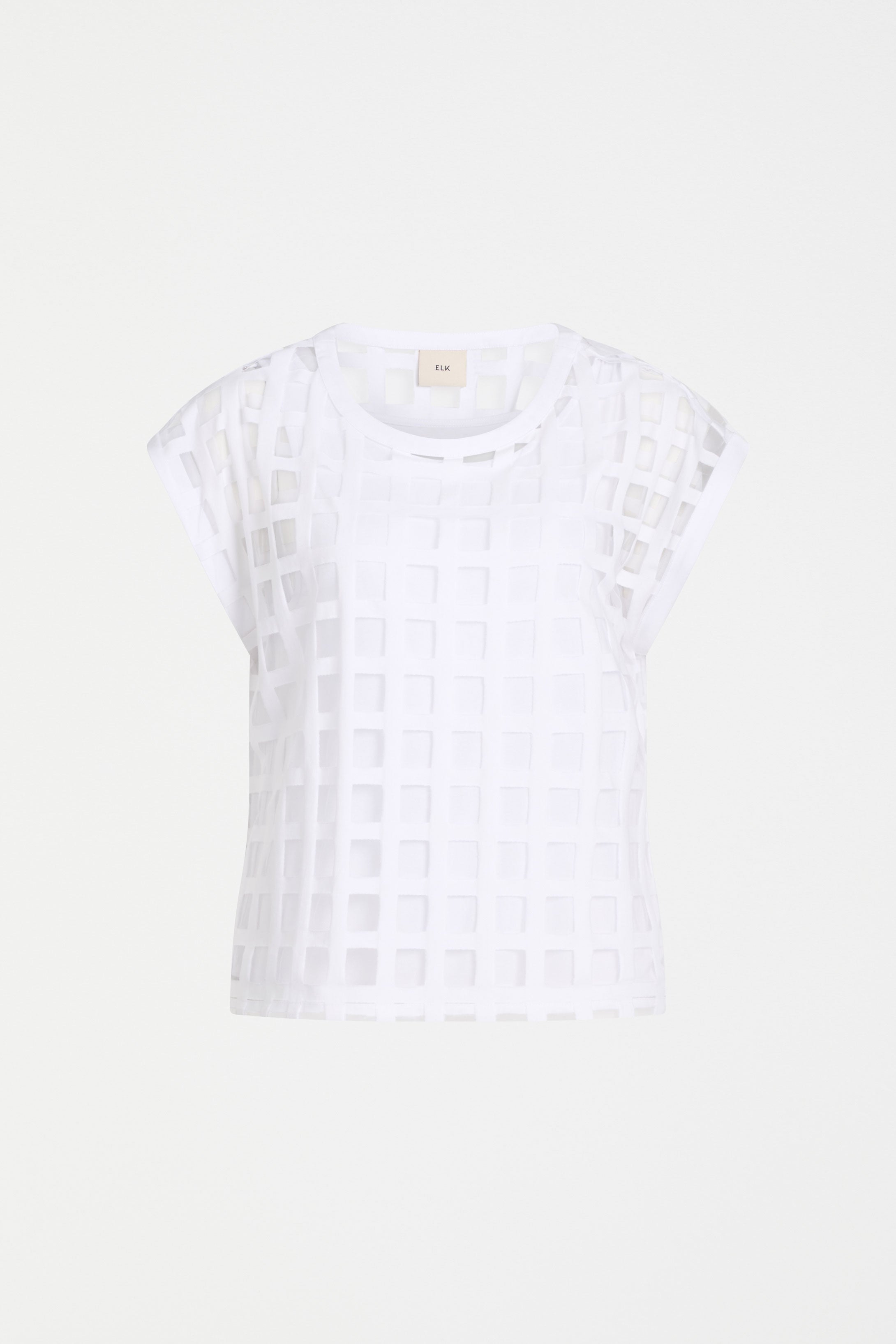 Elk Grid Burnout Top Space White