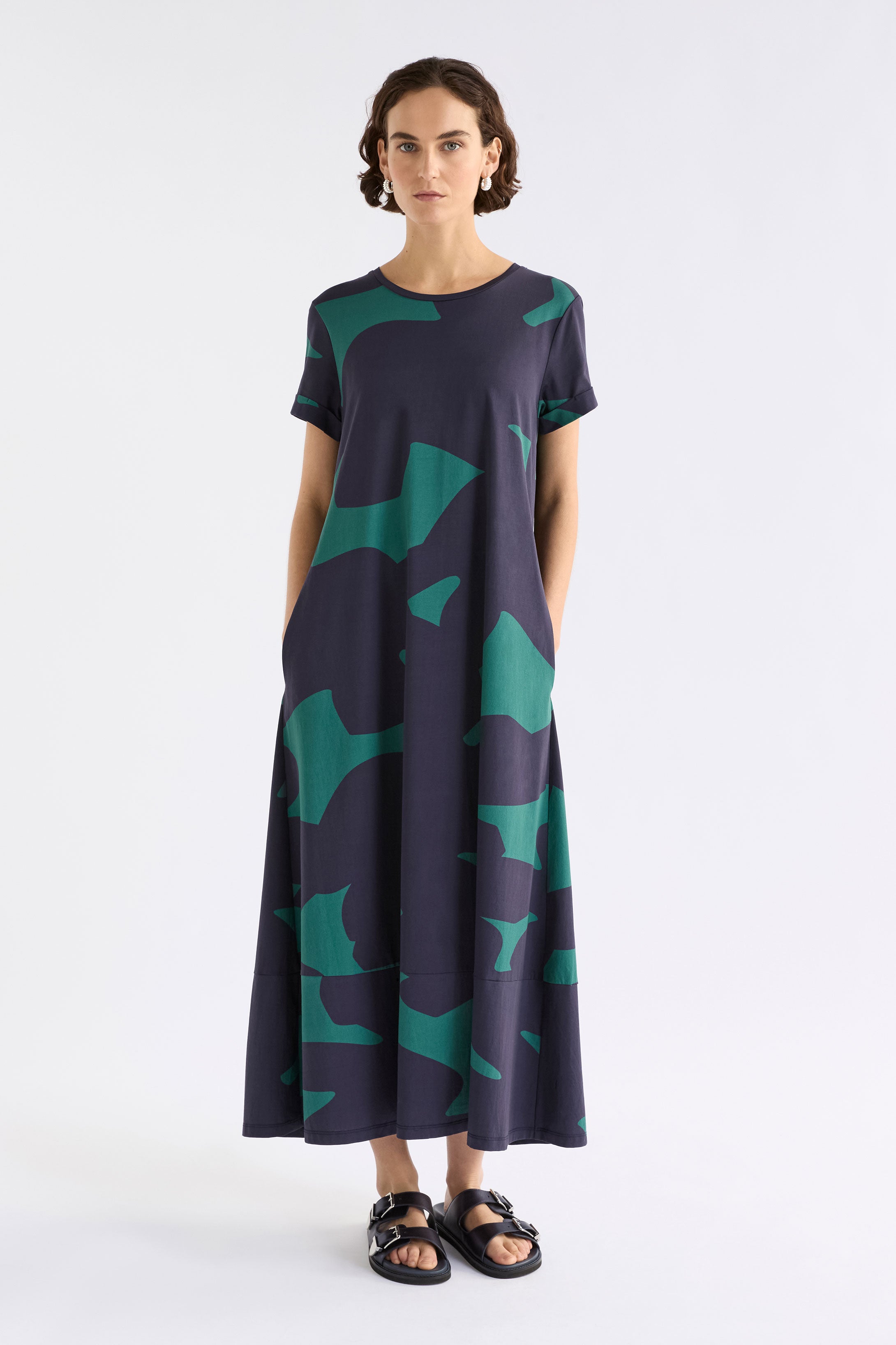 Elk Haki Dress Teal Tera