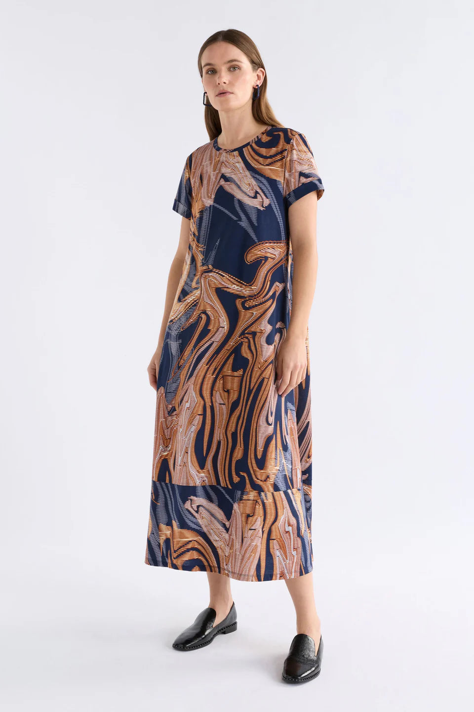 Elk Haki Dress Brandr Print