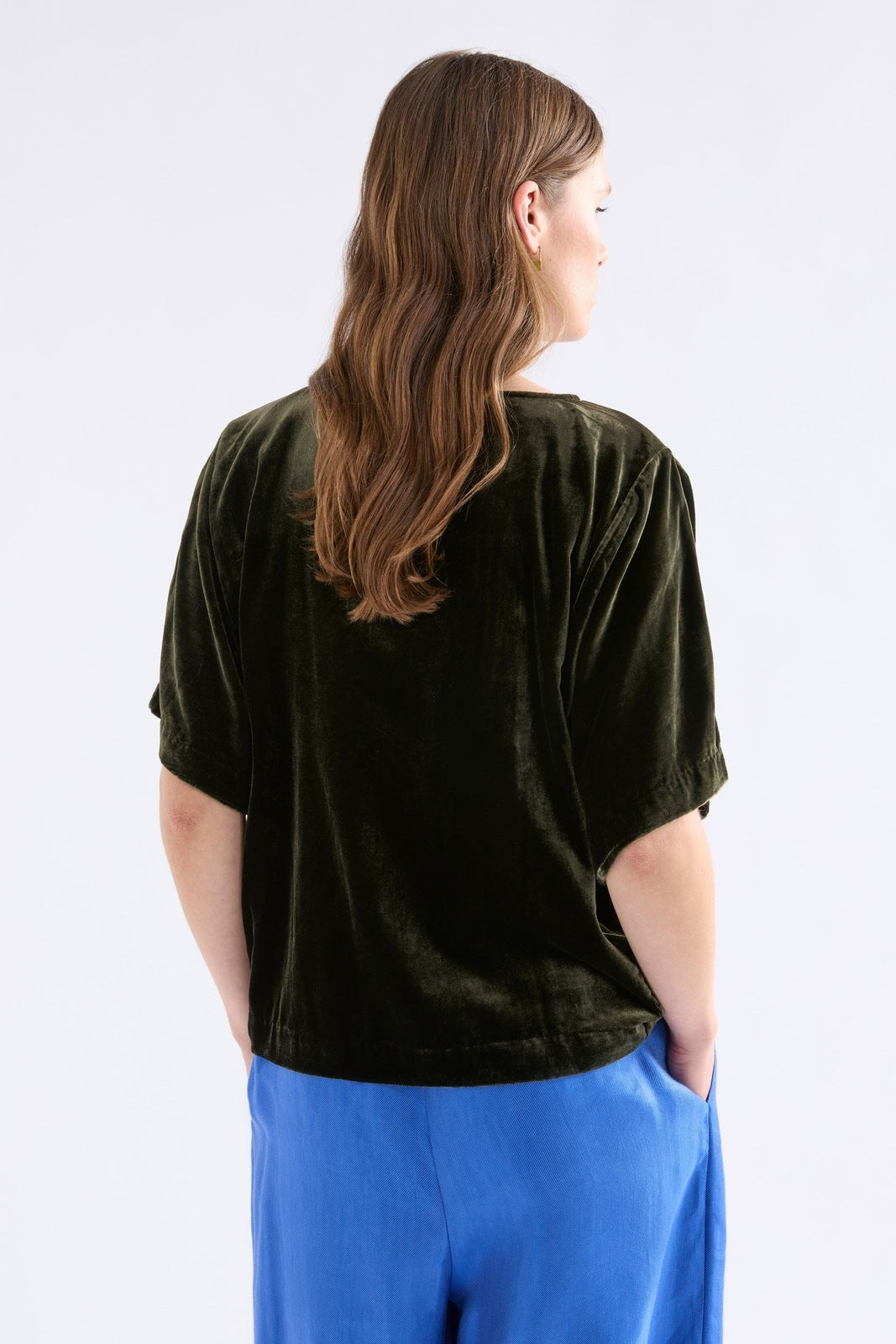 Elk Suuri Gathererd Top Deep Olive