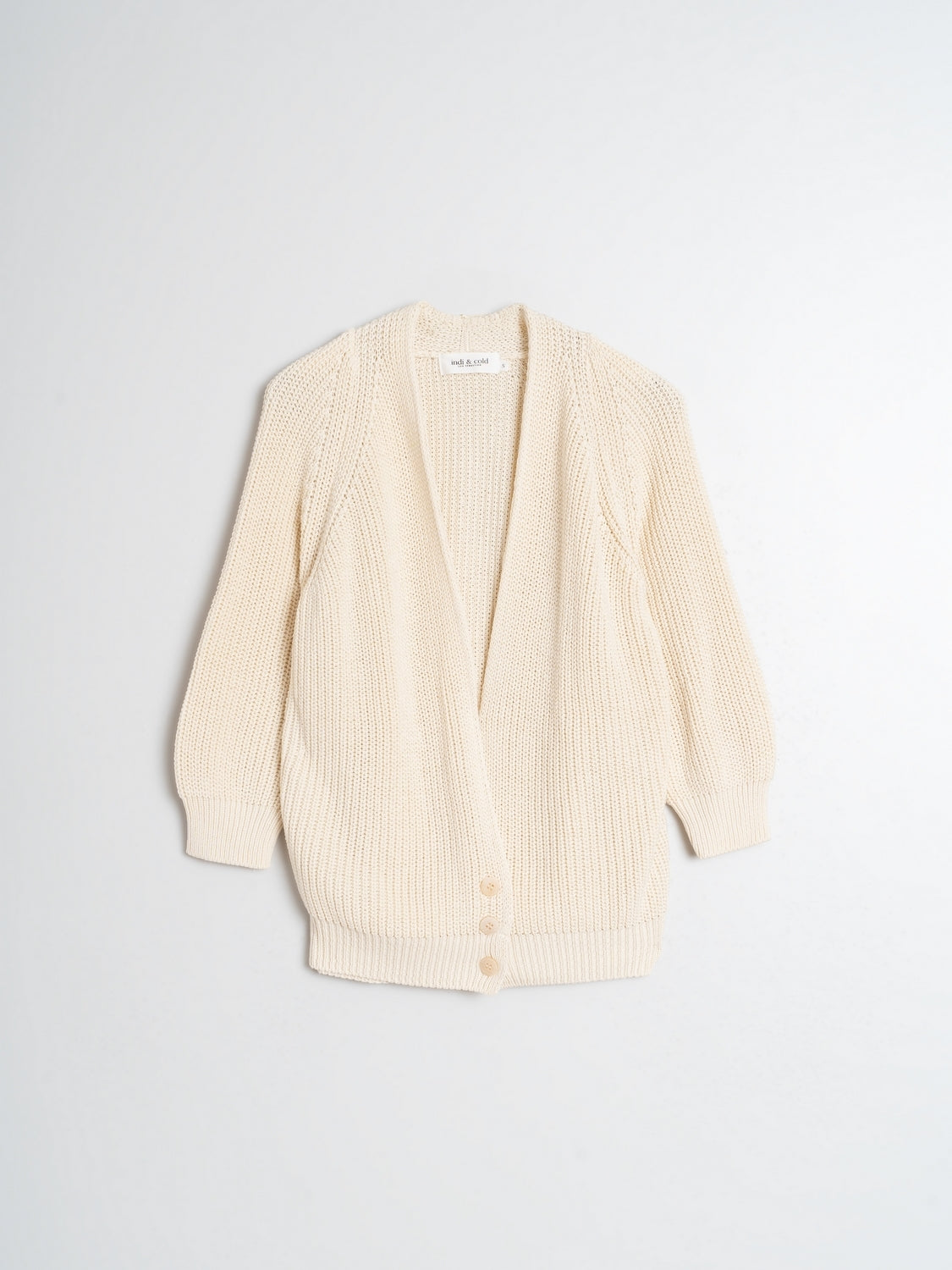 Indi & Cold FG145 Cardigan Jacket Natural