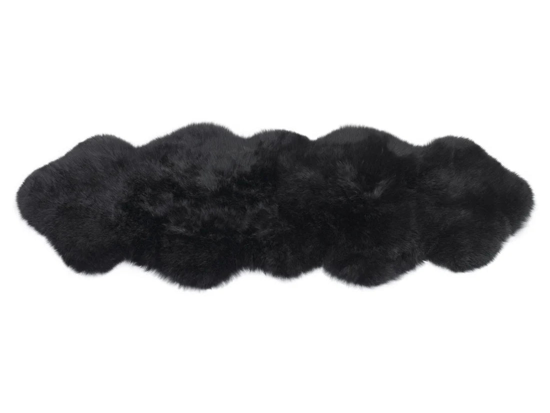 Fibre by Auskin Long Wool Double Rug Black