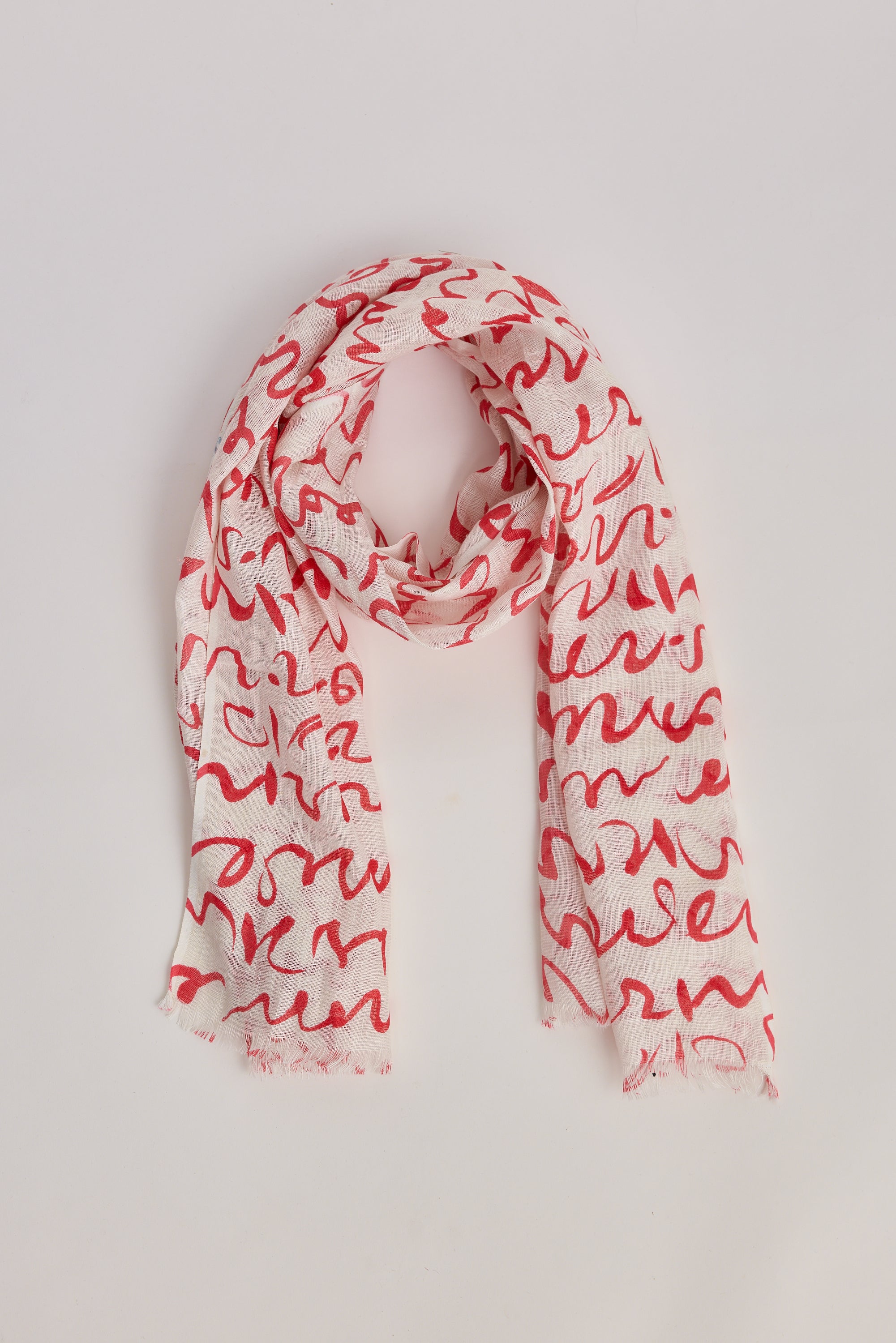 Holiday Life Scribe Scarf Coral