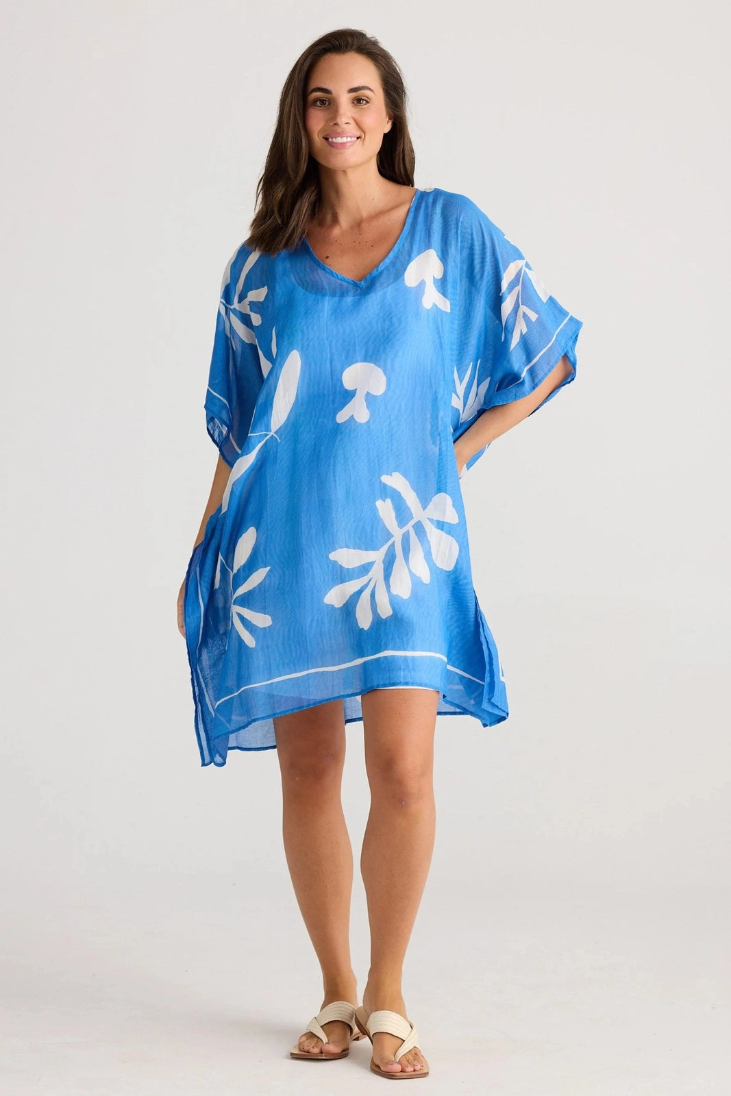 Holiday Oceanside Kaftan Blue Passion Flower