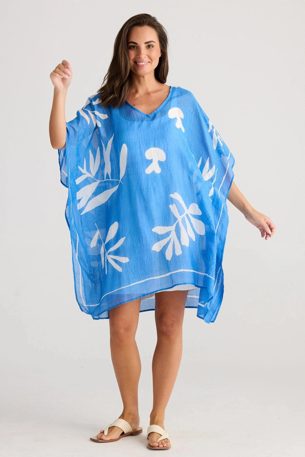 Holiday Oceanside Kaftan Blue Passion Flower