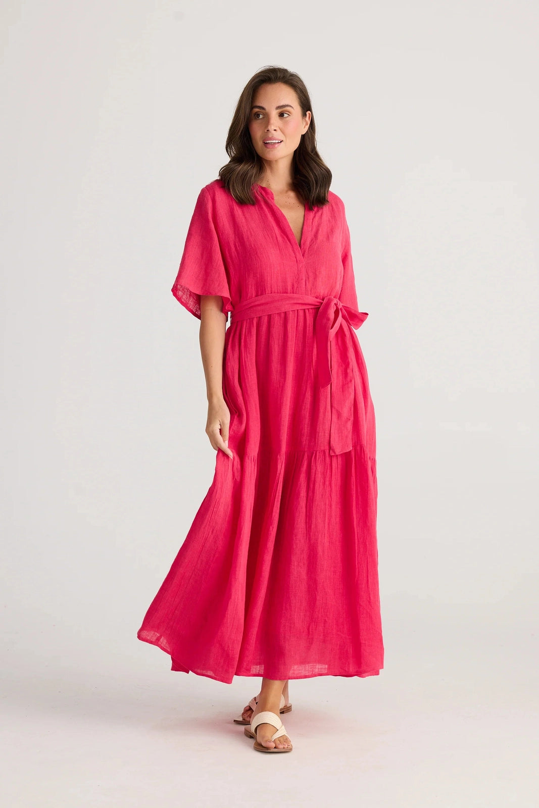 Holiday Lynwood Dress Raspberry Gauze