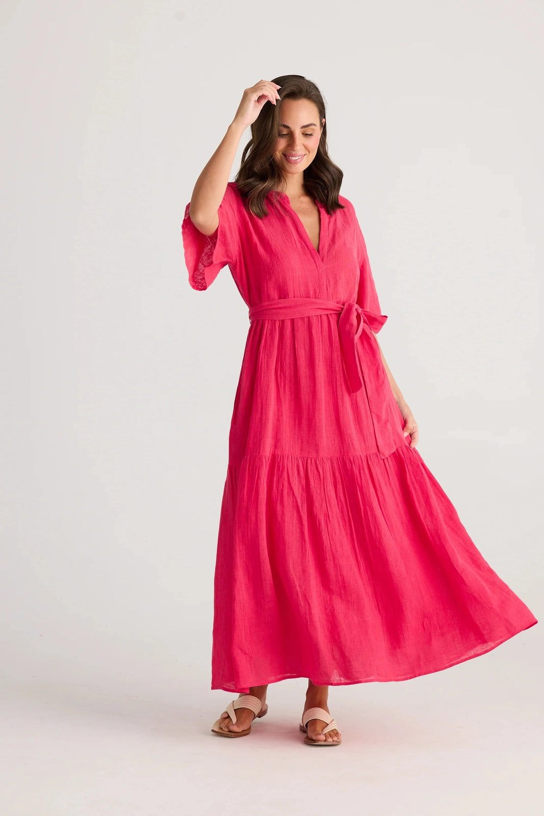 Holiday Lynwood Dress Raspberry Gauze