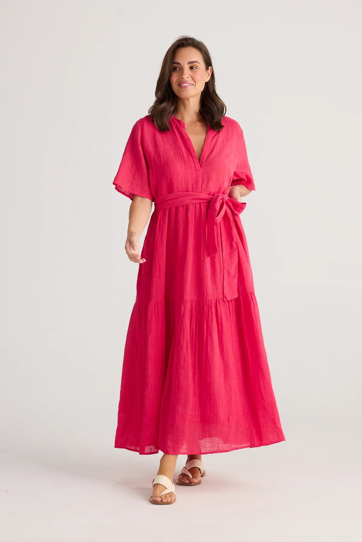 Holiday Lynwood Dress Raspberry Gauze